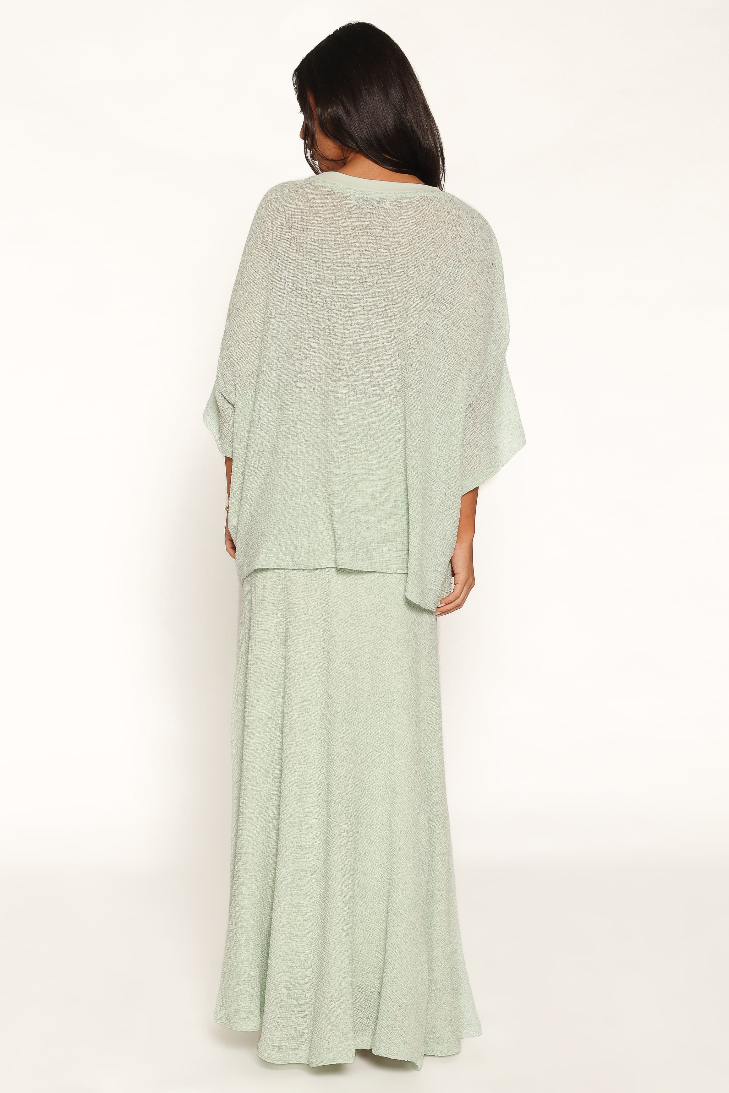 SETS Rebecca Textured Skirt Set - Green
