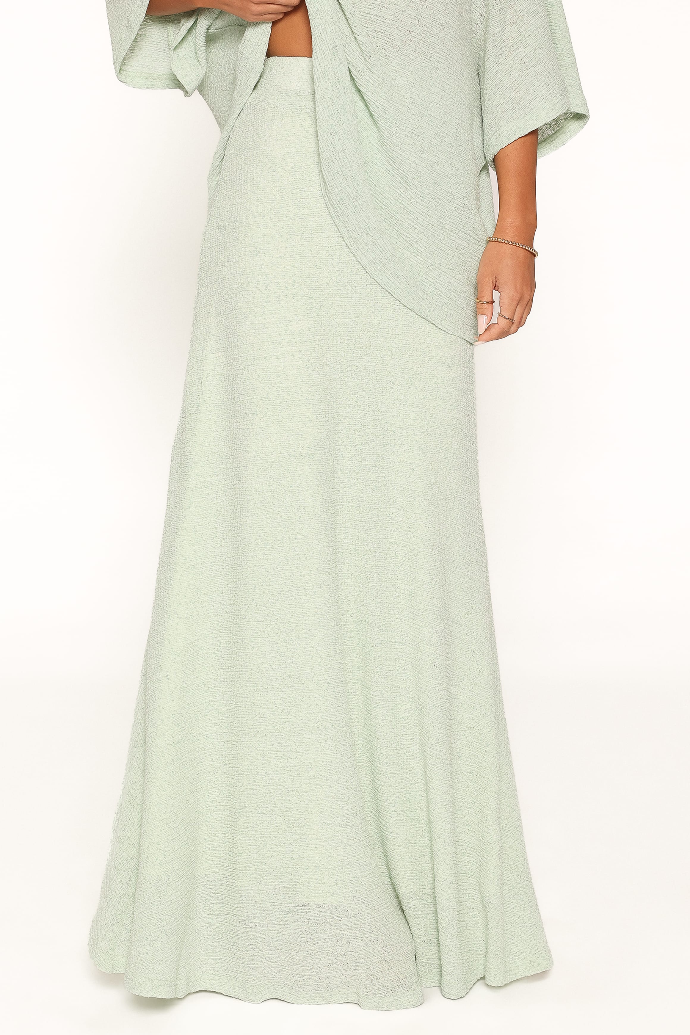 SETS Rebecca Textured Skirt Set - Green