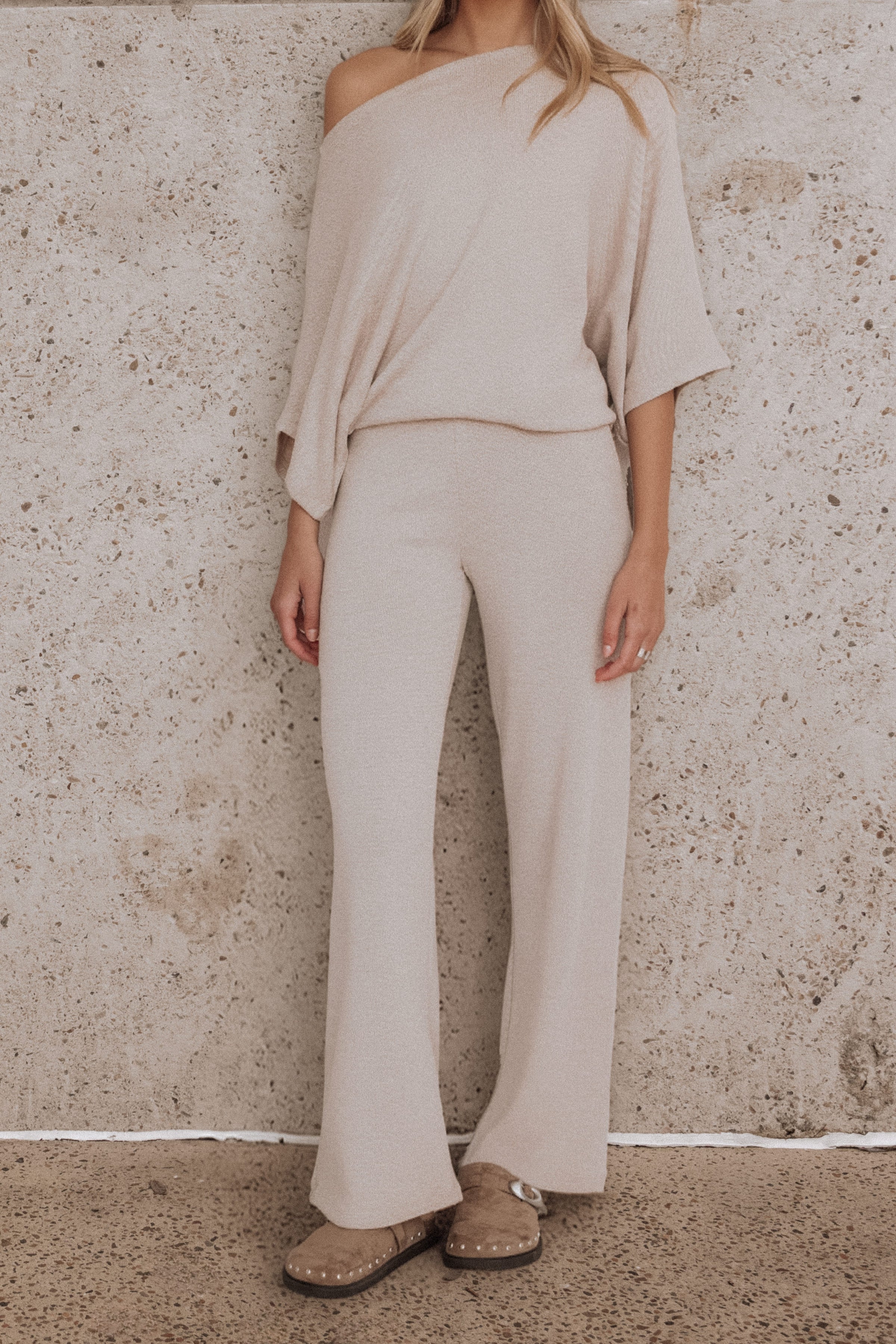 SETS Salome Lightweight Knit Pant Set - Beige