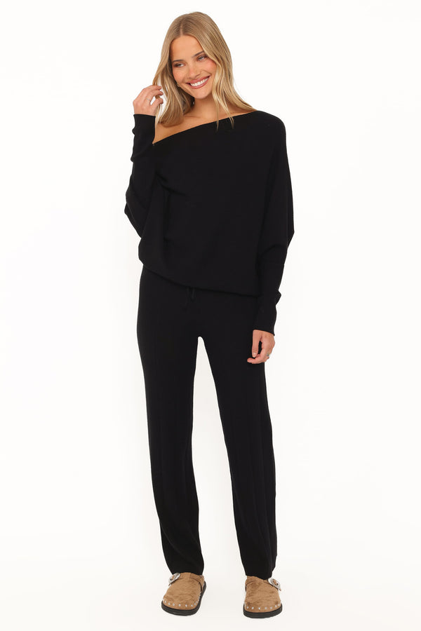 SETS Sheena Dolman Sleeve Pant Set - Black