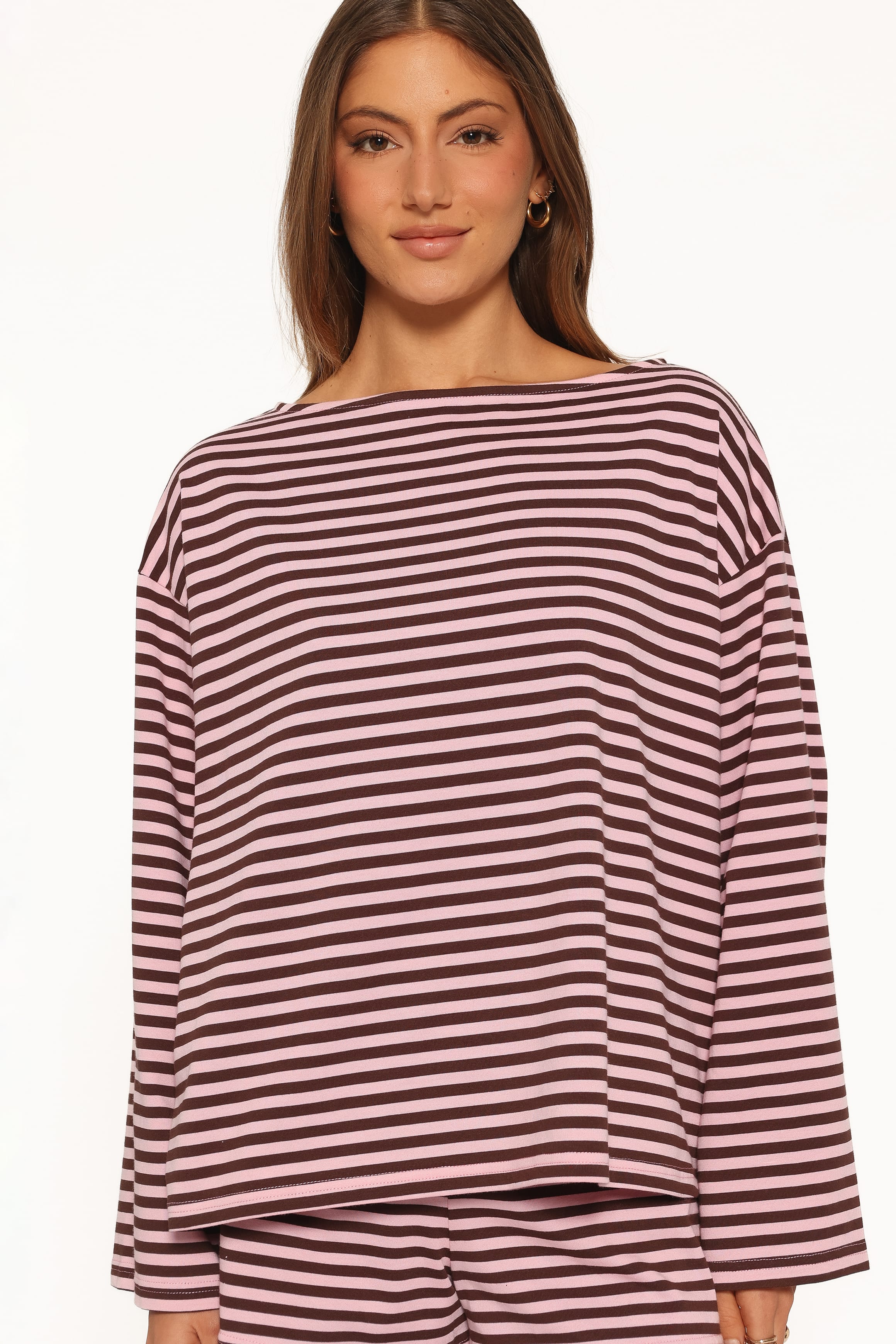 SETS Tallulah Knit Short Set - Pink Stripe