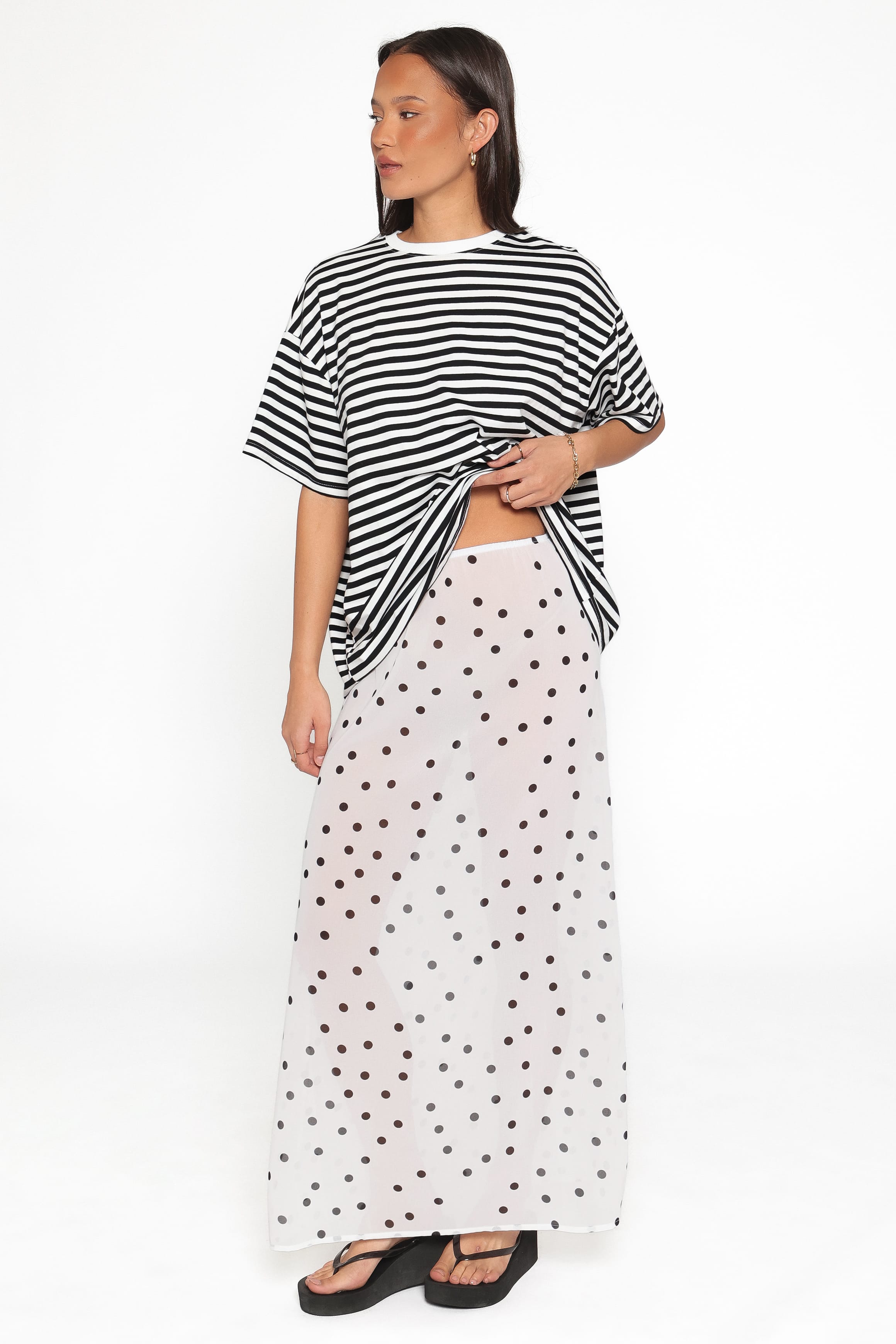 SETS Tammi Skirt Set - White Black