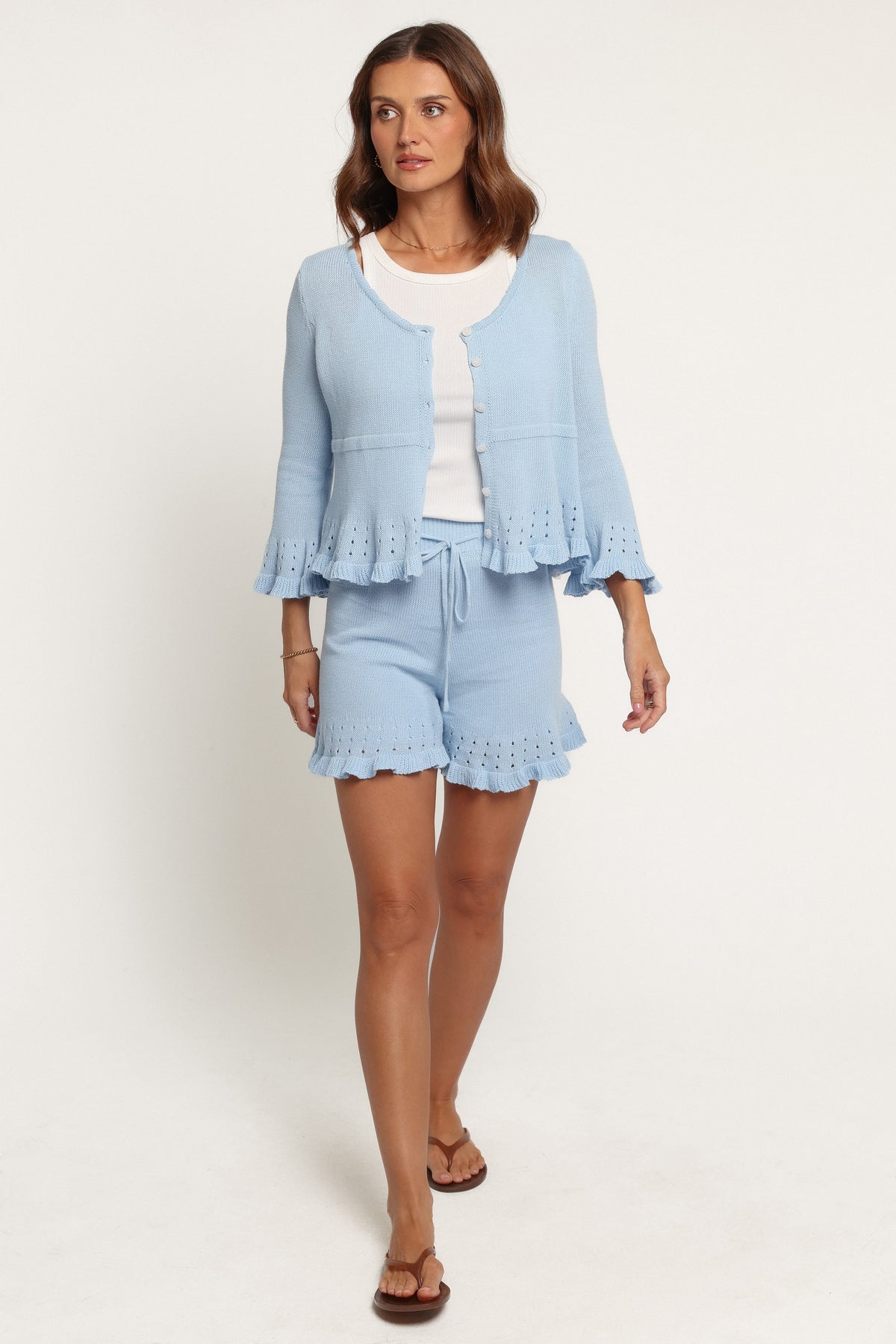 SETS Verity Knitted Short Set - Blue