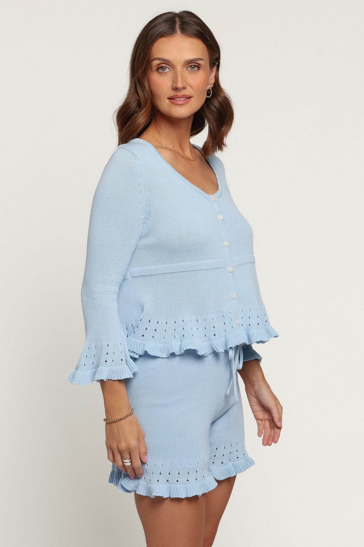 SETS Verity Knitted Short Set - Blue