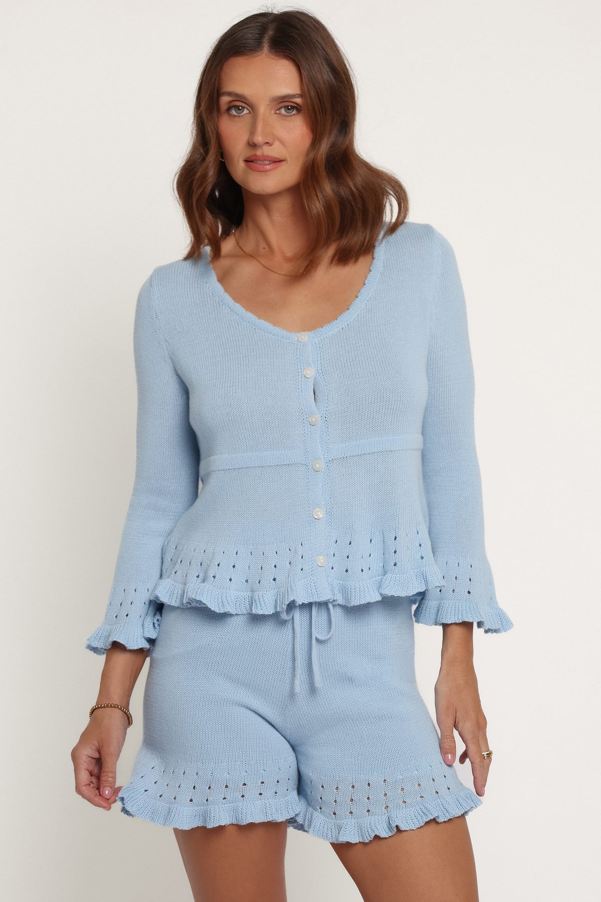 SETS Verity Knitted Short Set - Blue