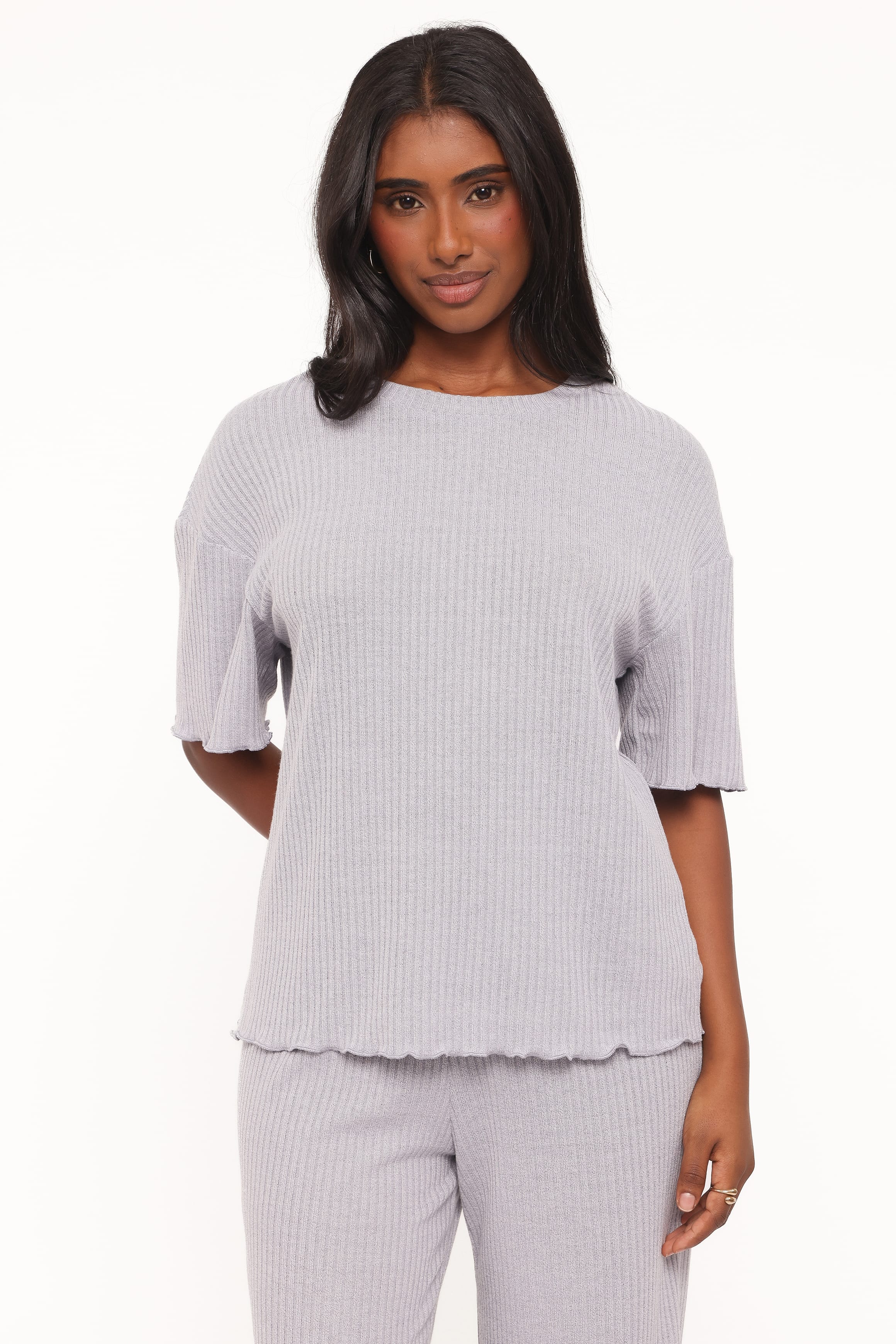 SETS Zenith Ribbed Pant Set - Grey