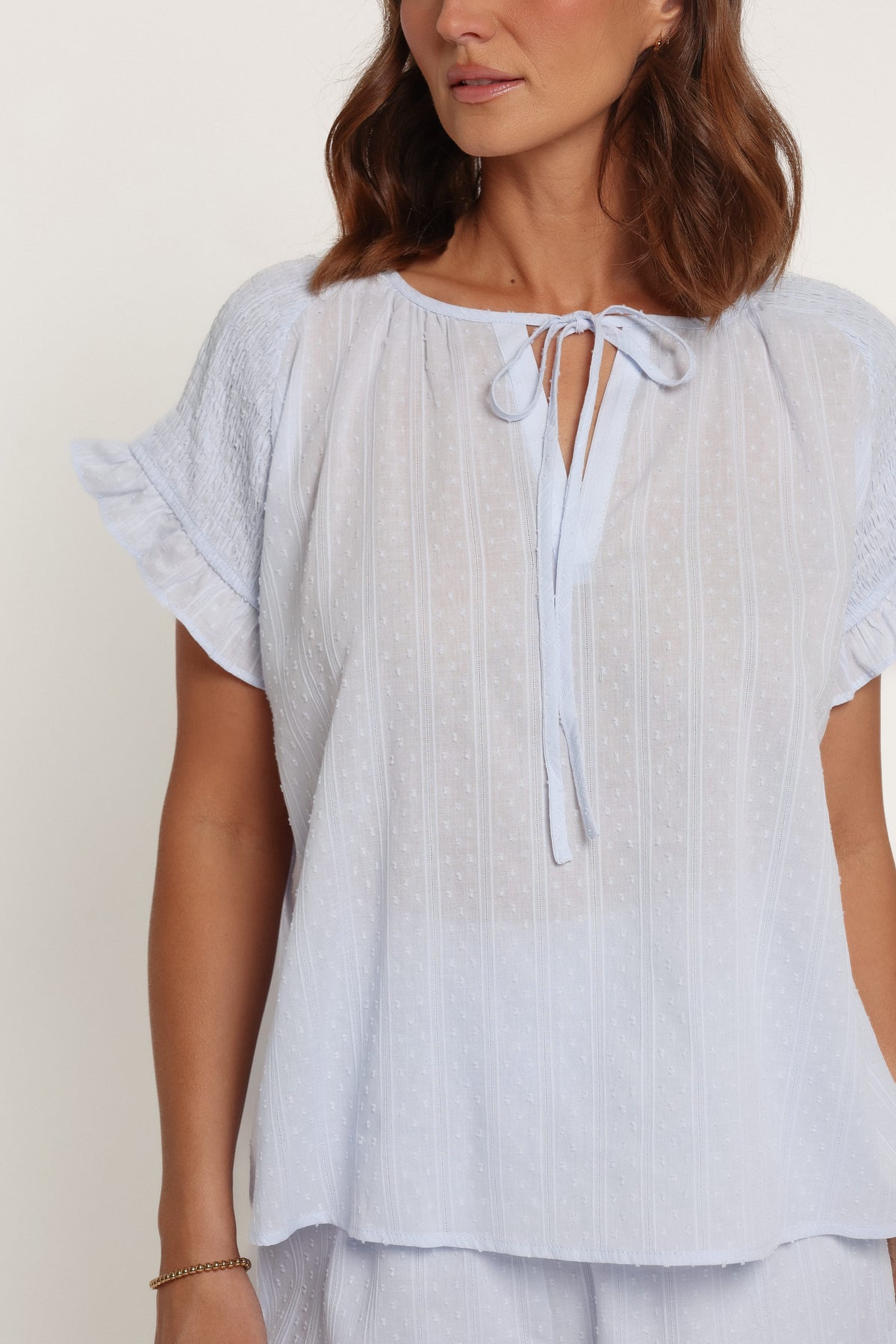 SETS Zina Smocked Short Set - Light Blue