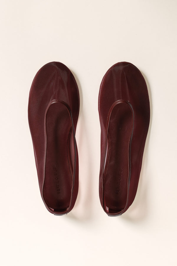 SHOES Evonne Mesh Flat - Burgundy