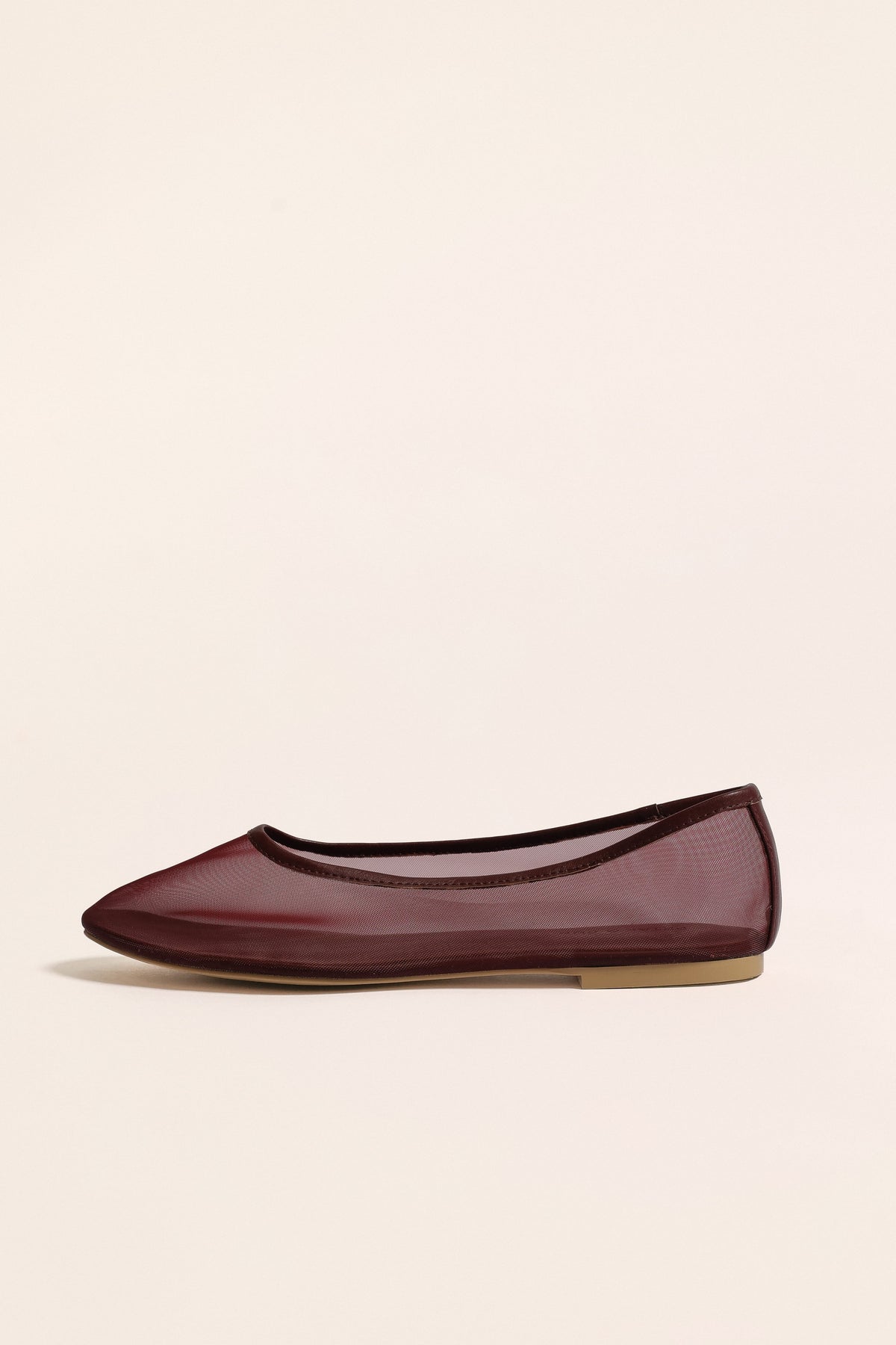 SHOES Evonne Mesh Flat - Burgundy