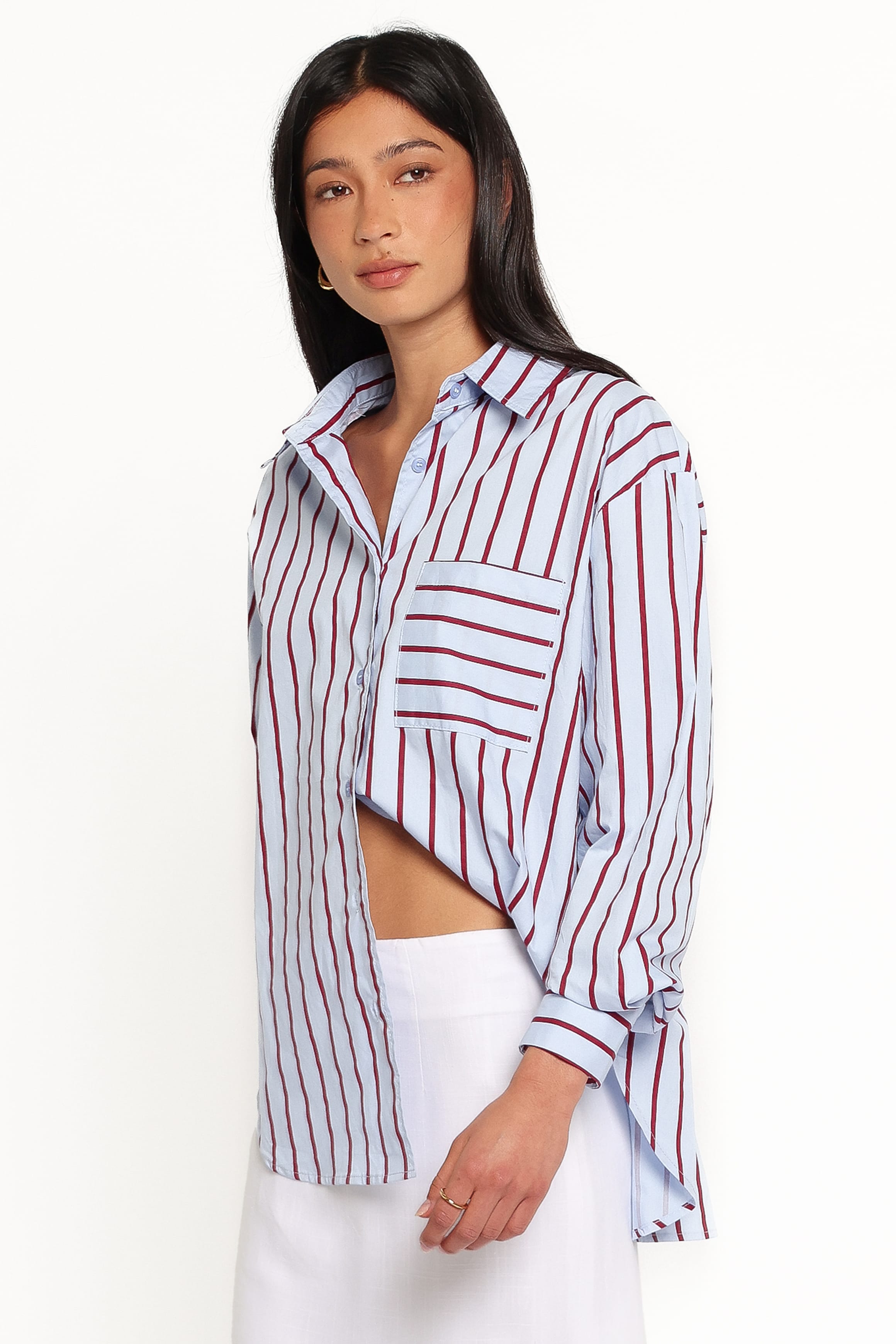 TOPS Adam Stripe Shirt - Blue Stripe