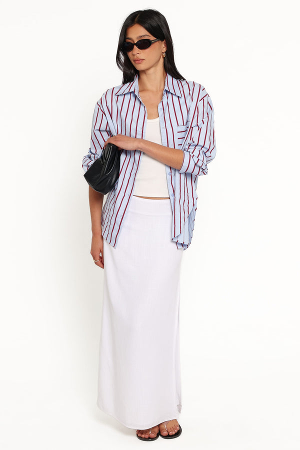 TOPS Adam Stripe Shirt - Blue Stripe