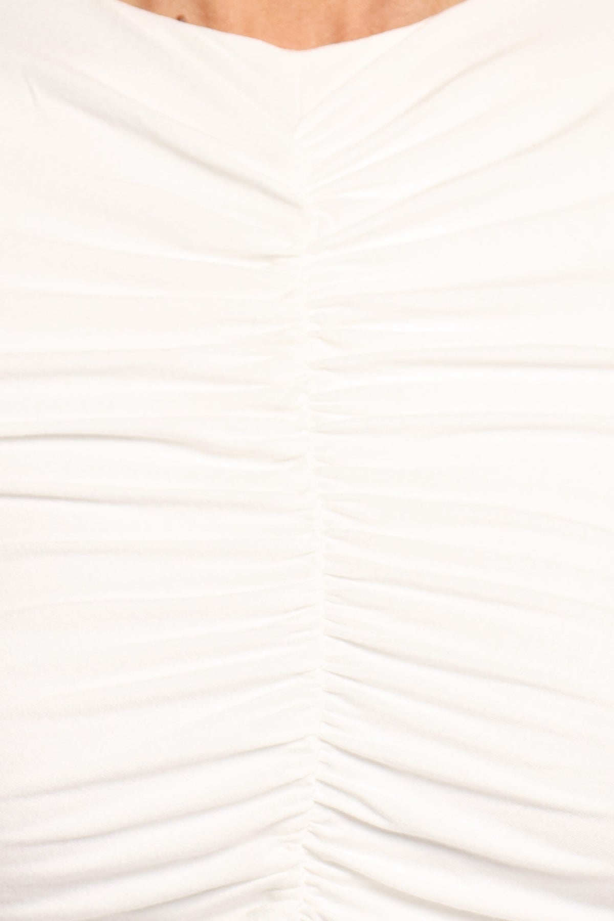 TOPS Aryana Ruched Knit Top - White