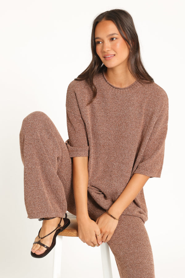 TOPS Ashby Knit Top - Espresso