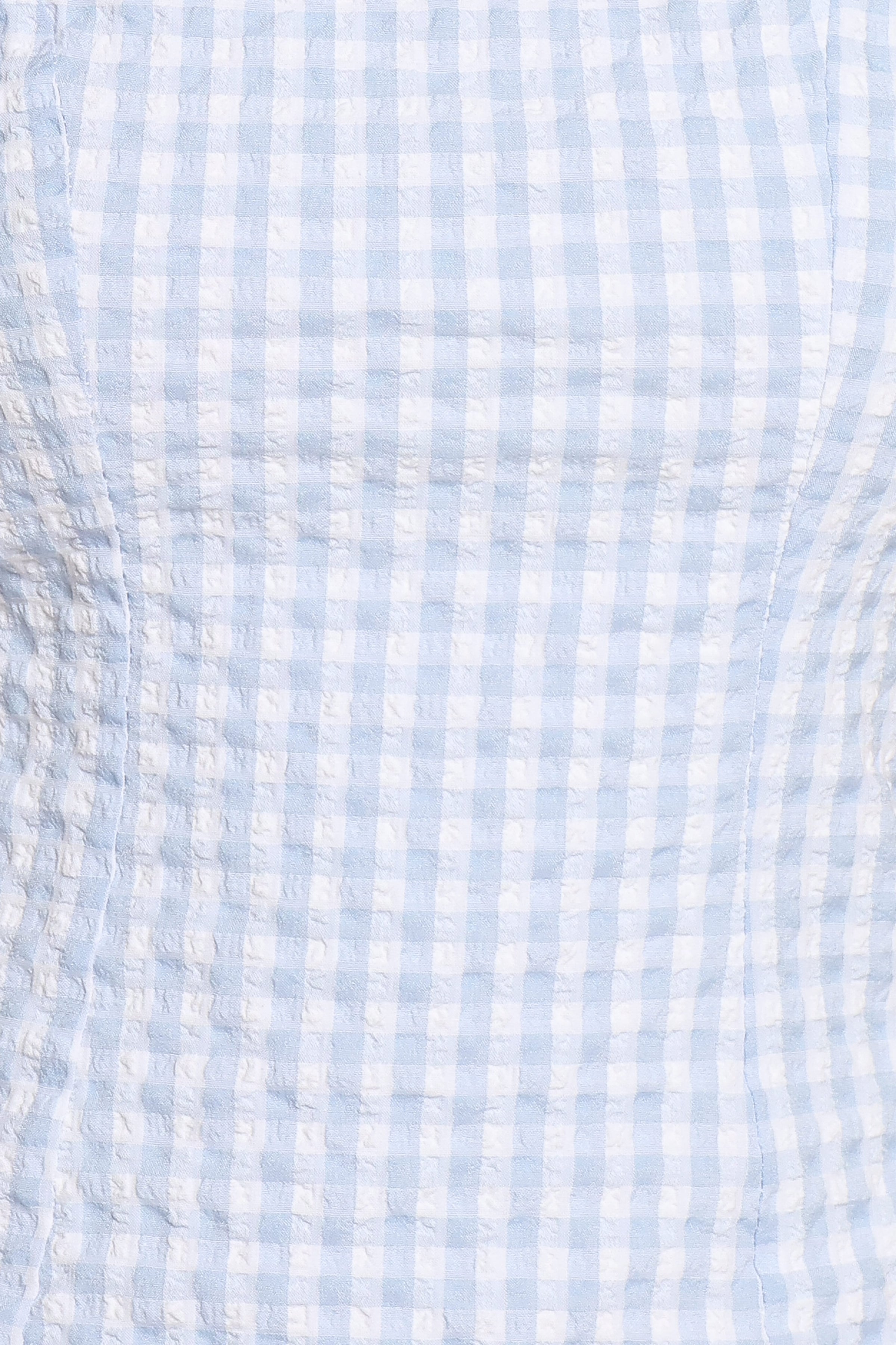 TOPS Brynn Tie Back Top - Blue Gingham