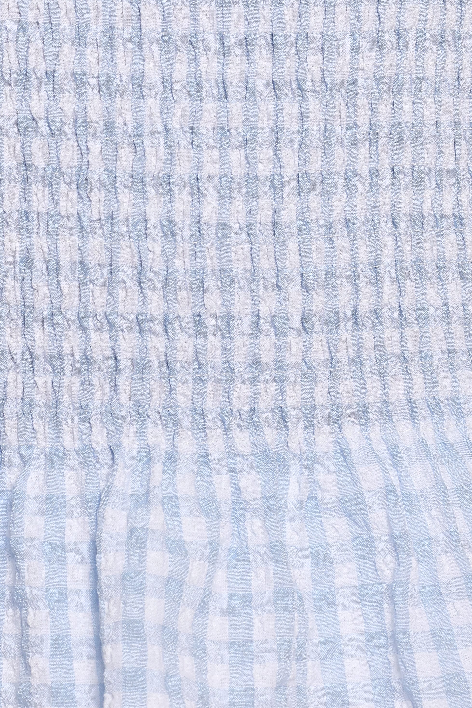 TOPS Callista Shirred Waist Top - Baby Blue