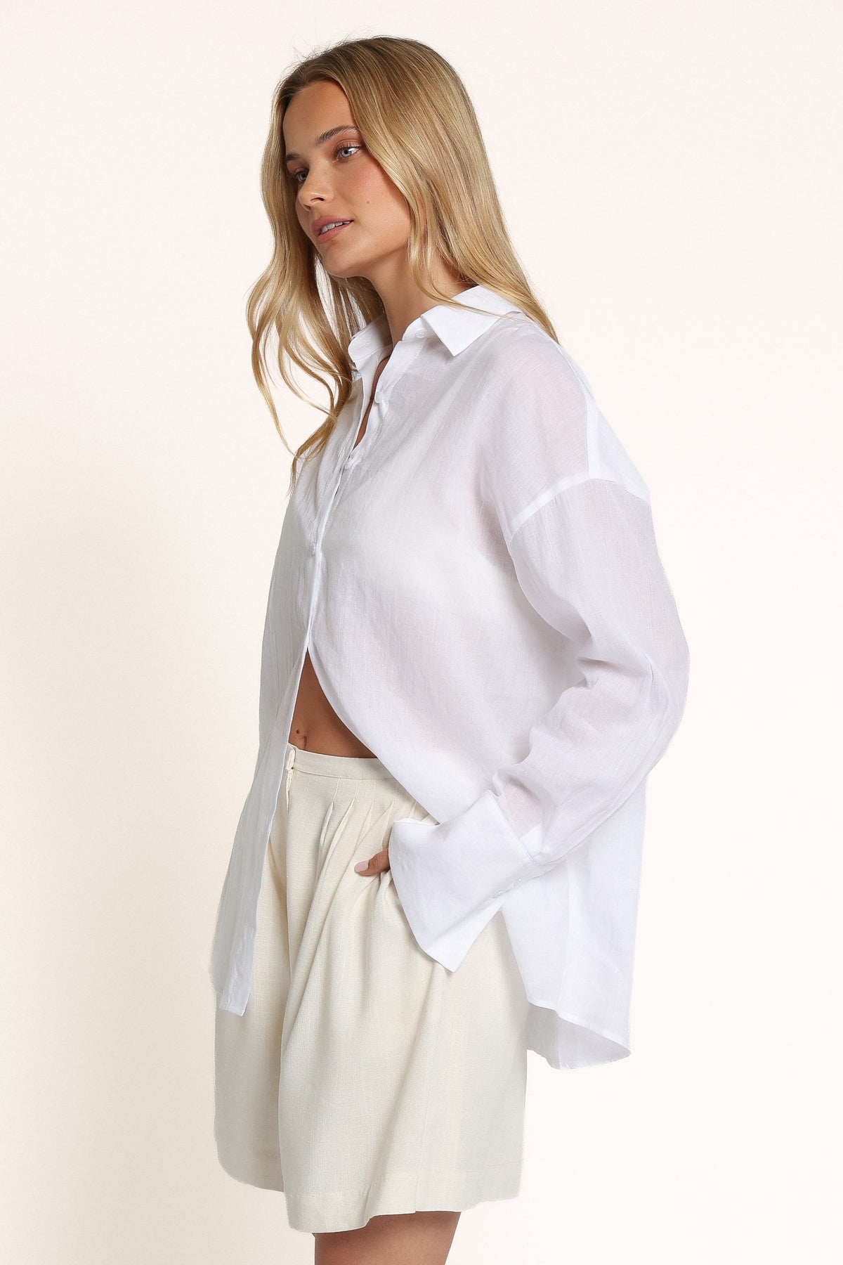 TOPS Carlyle Oversized Shirt - White