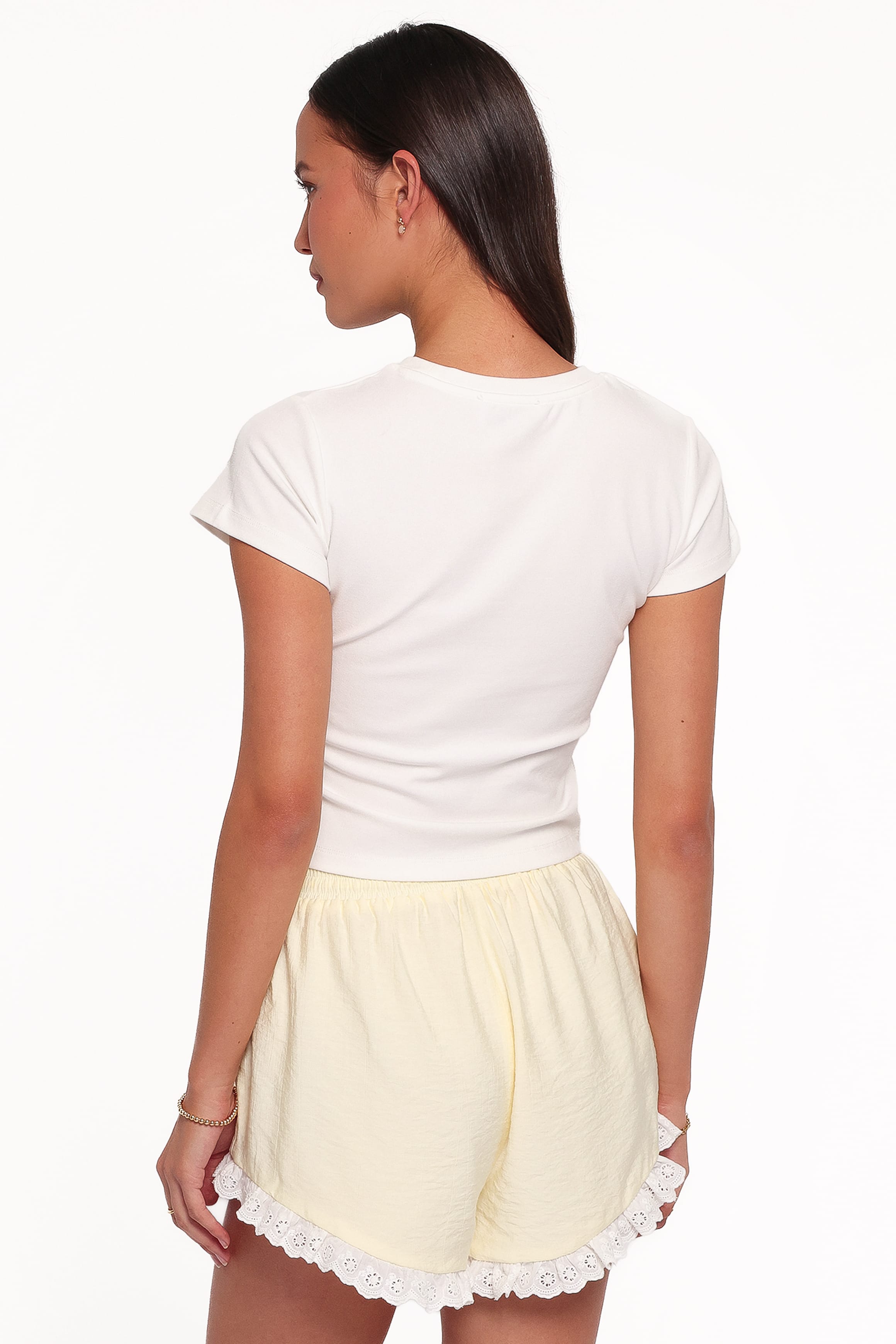 TOPS Cassidy Baby Tee - White