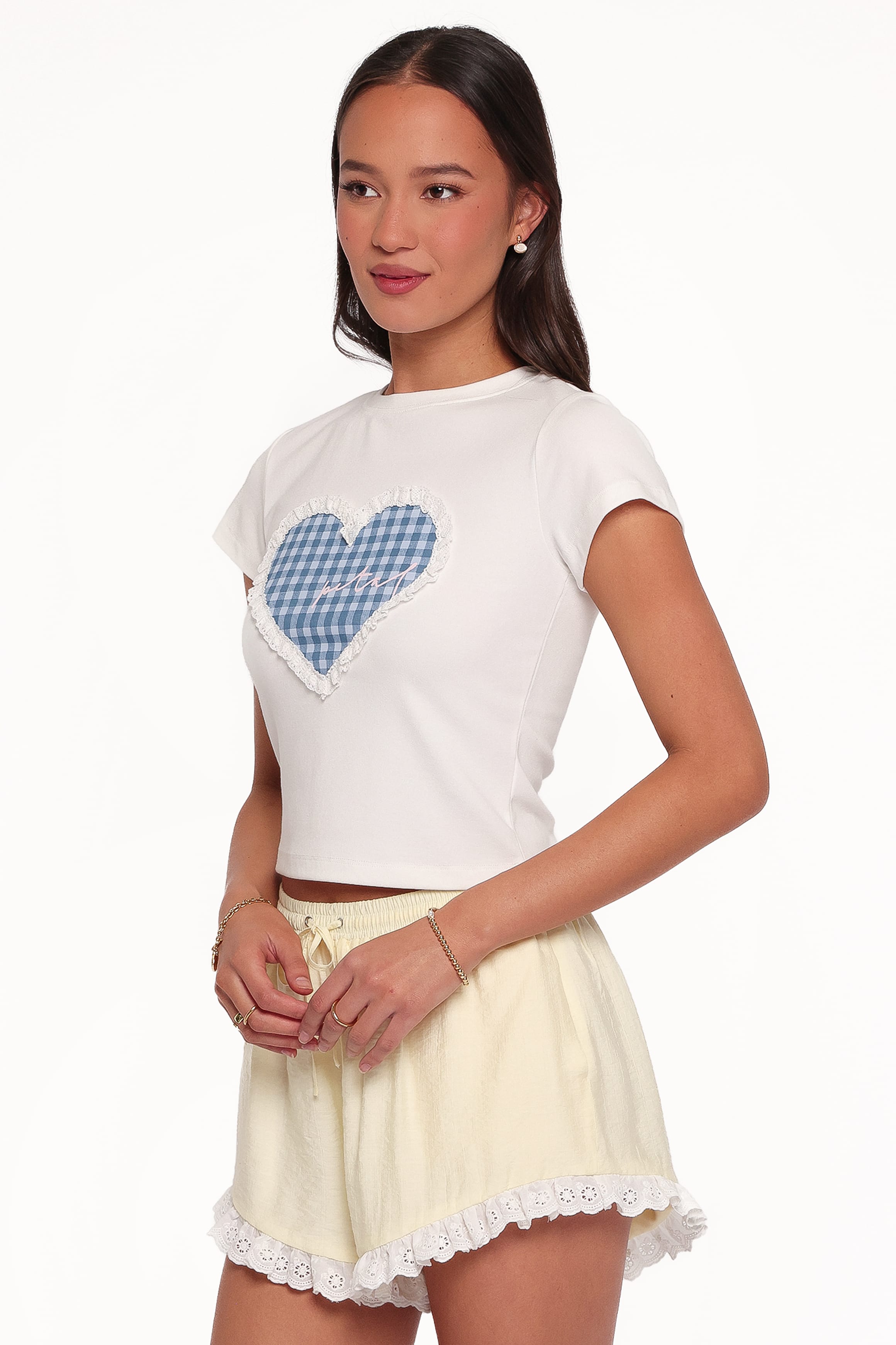 TOPS Cassidy Baby Tee - White