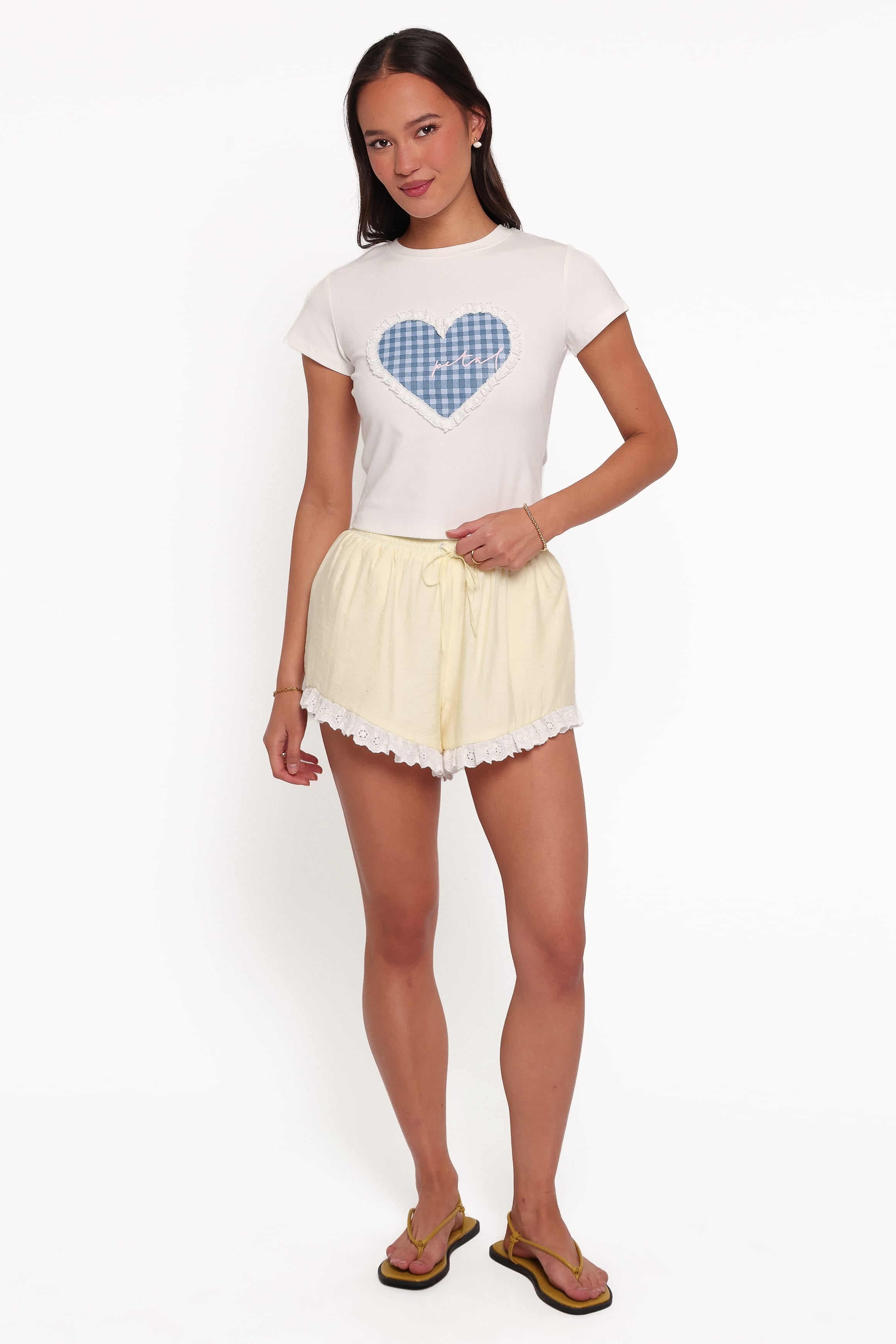 TOPS Cassidy Baby Tee - White