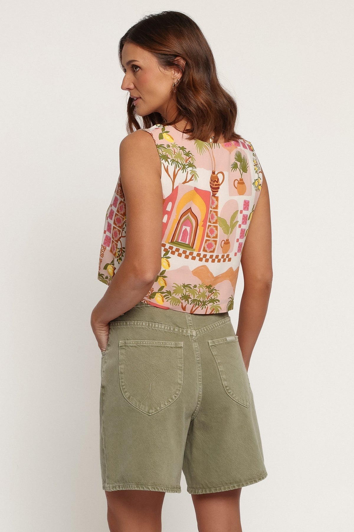 TOPS Devlin Top - Pink Tropical