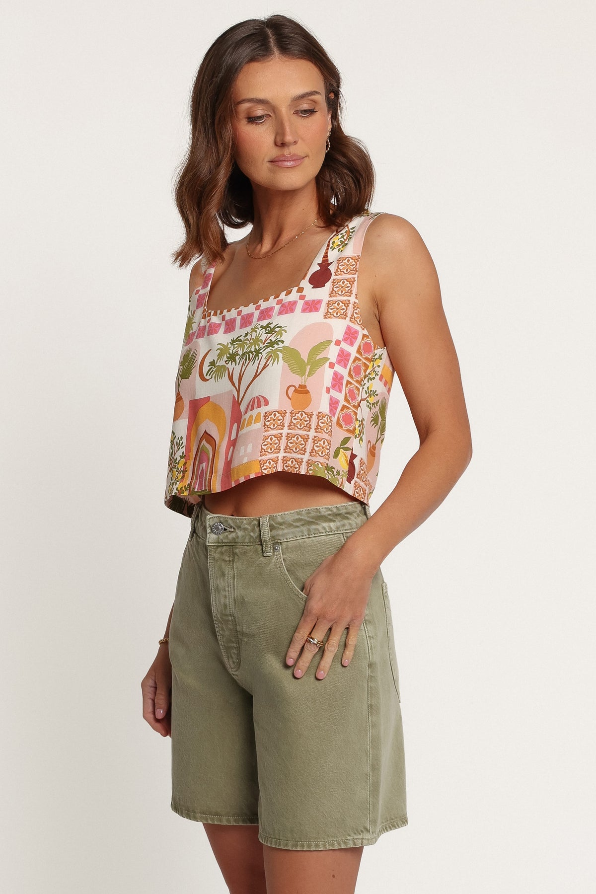 TOPS Devlin Top - Pink Tropical