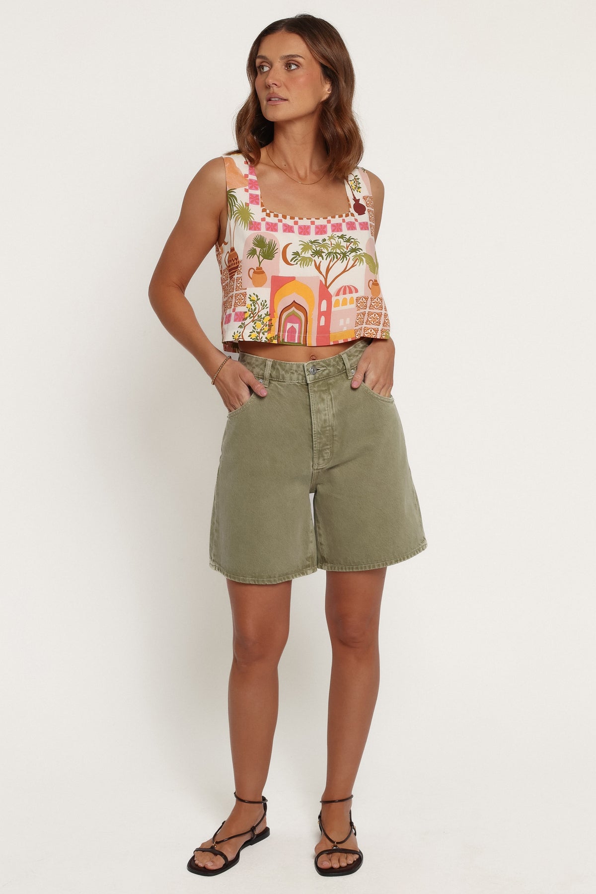 TOPS Devlin Top - Pink Tropical