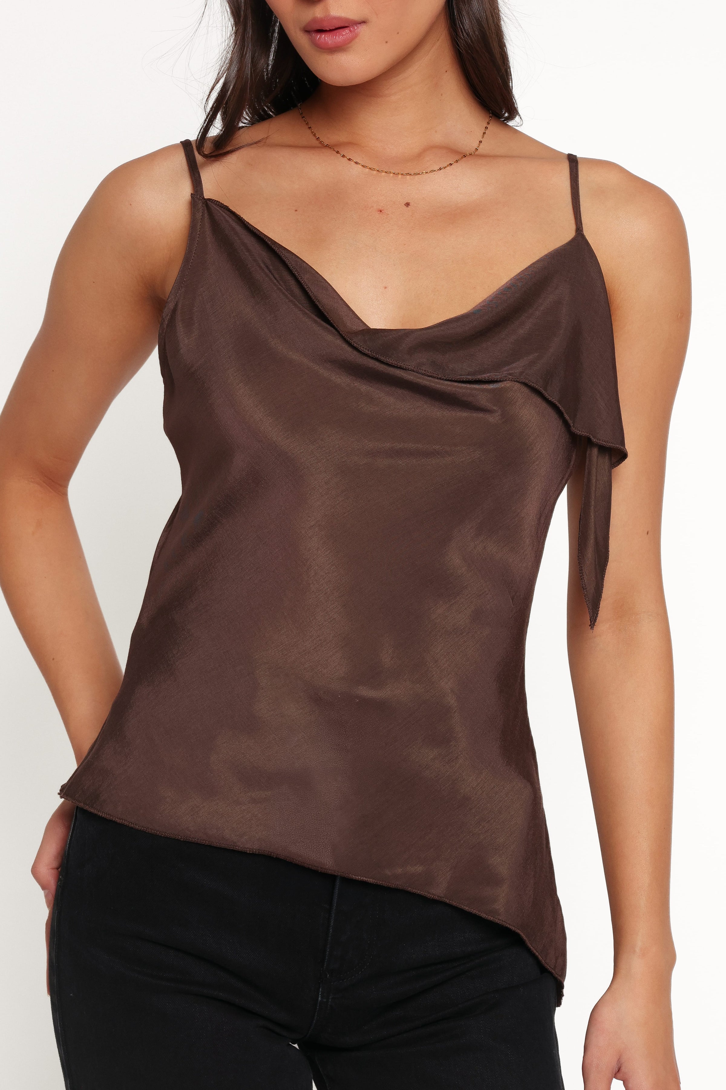 TOPS Devon Top - Chocolate Brown