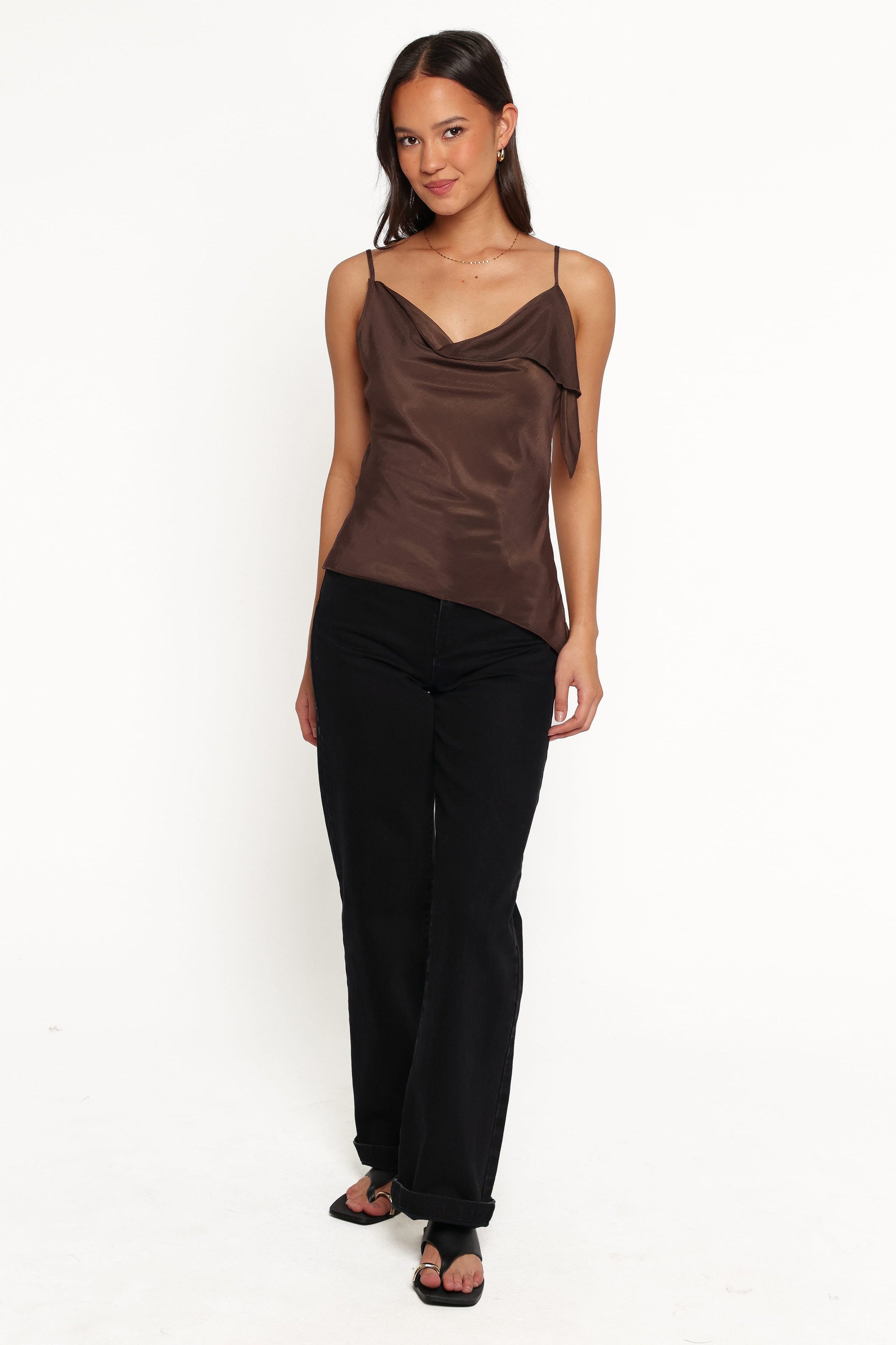 TOPS Devon Top - Chocolate Brown