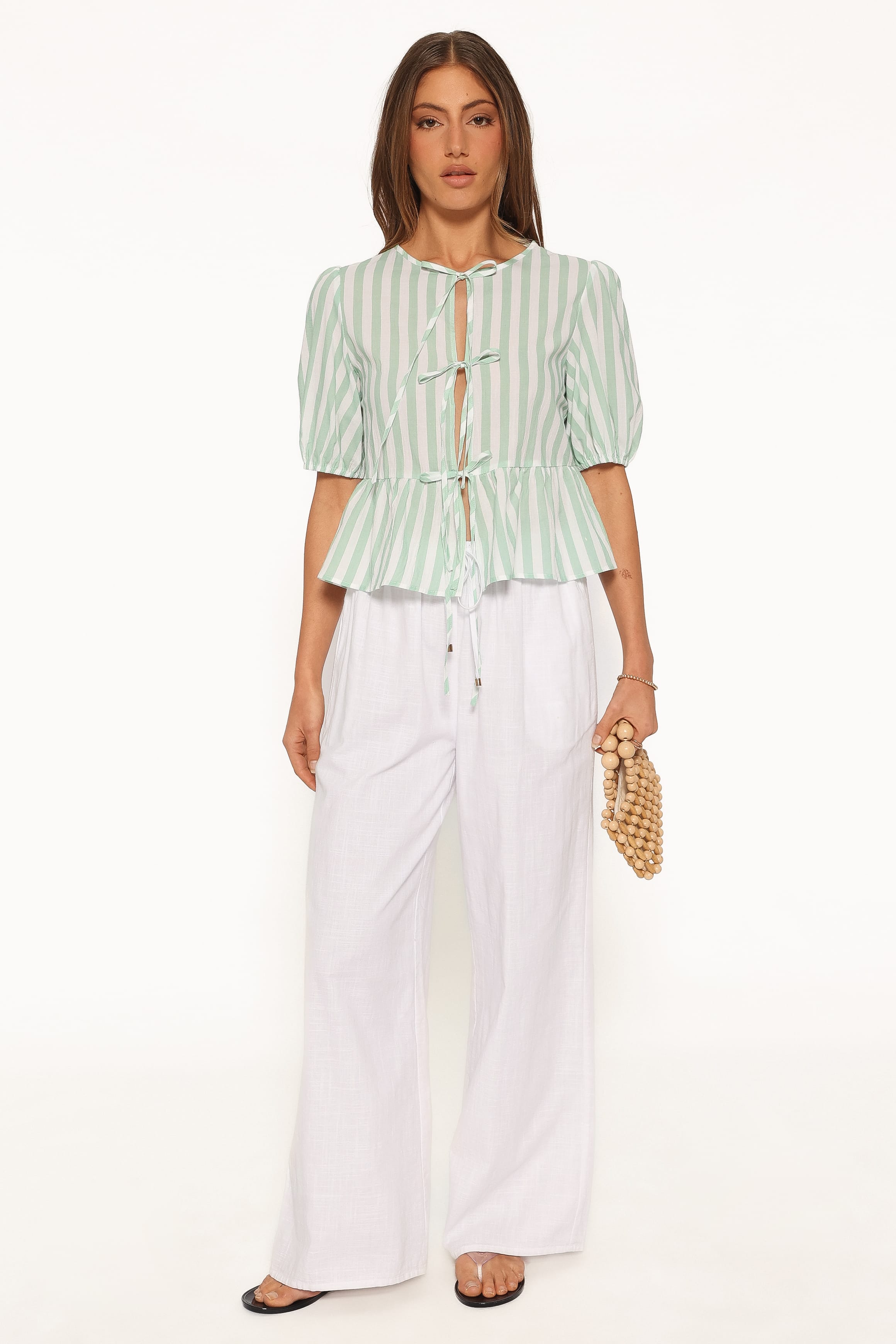 TOPS Doris Top - Green Stripe