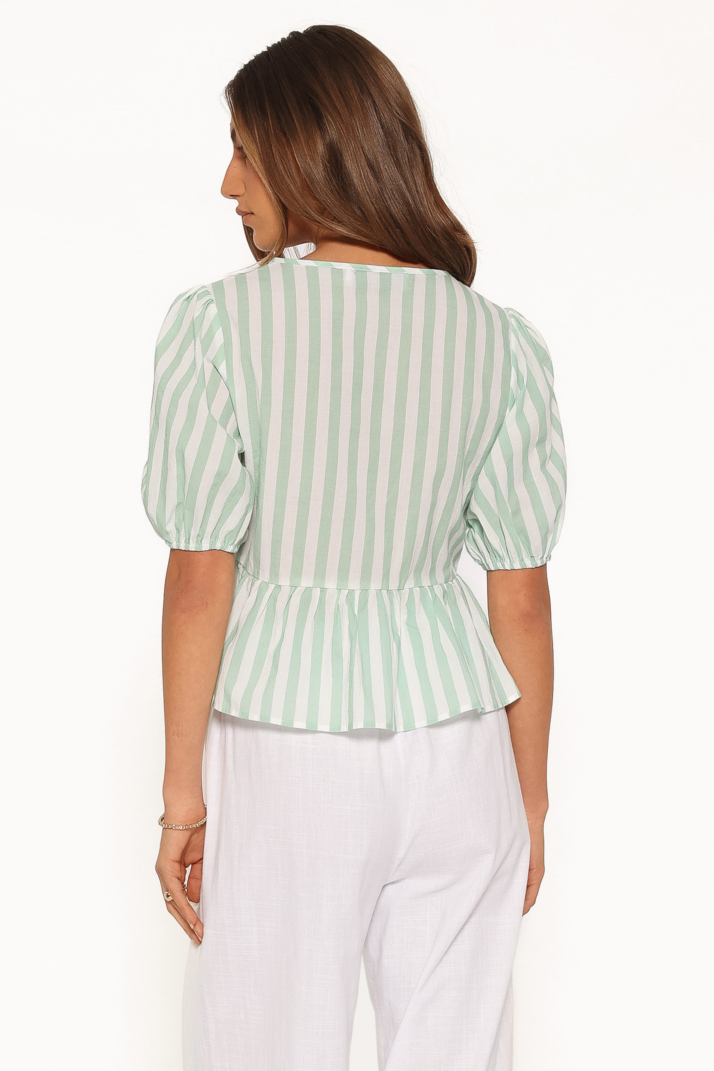 TOPS Doris Top - Green Stripe