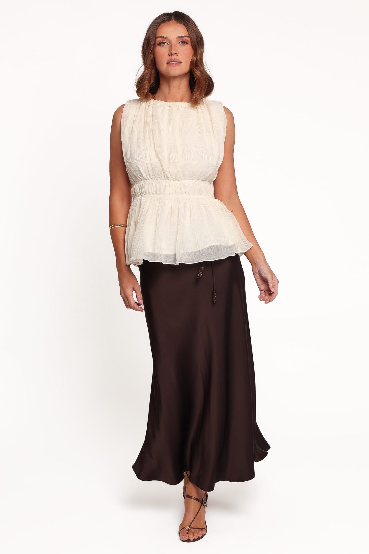 TOPS Hadleigh Gathered Top - Cream