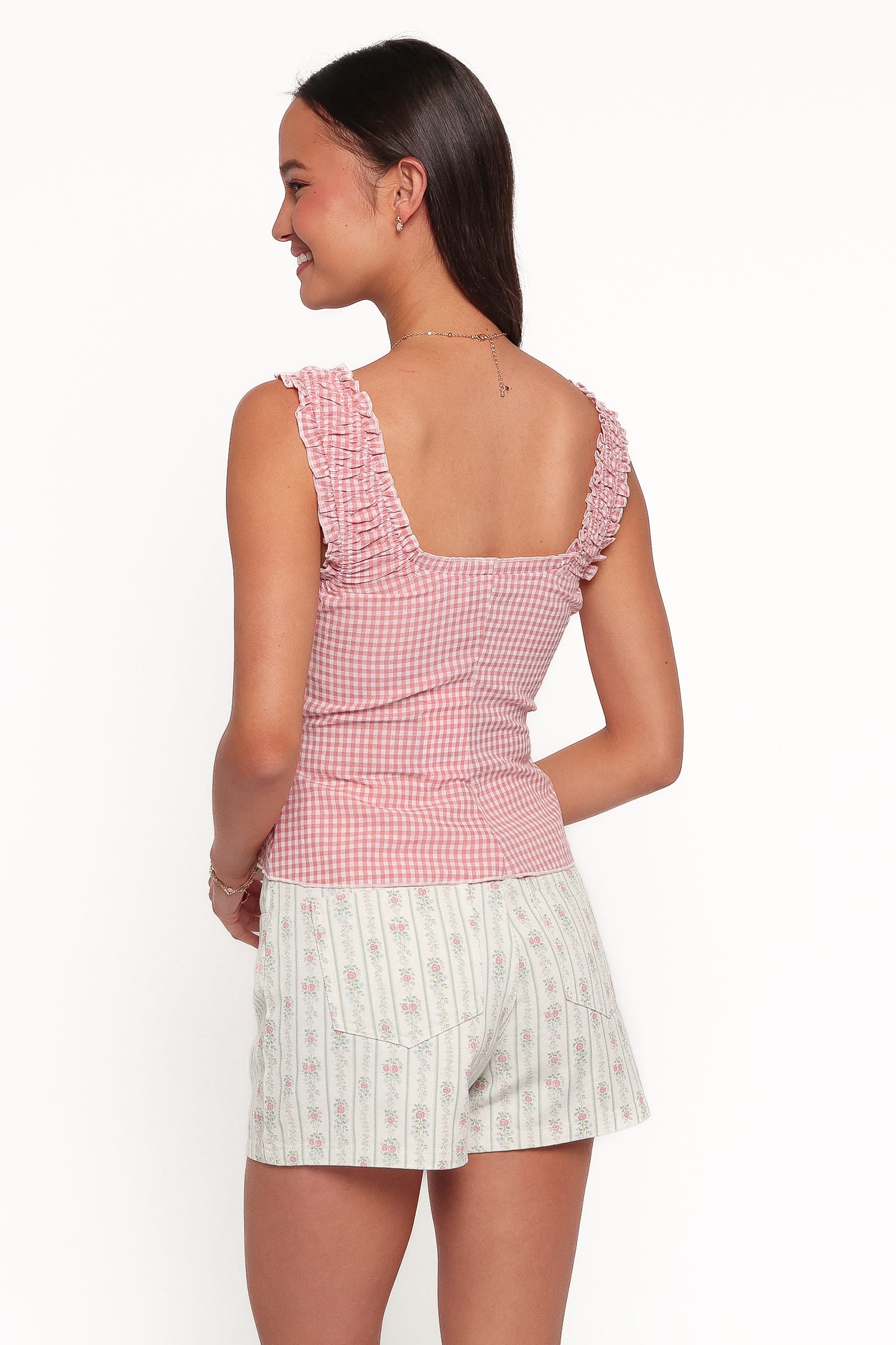TOPS Harper Top - Blush Gingham