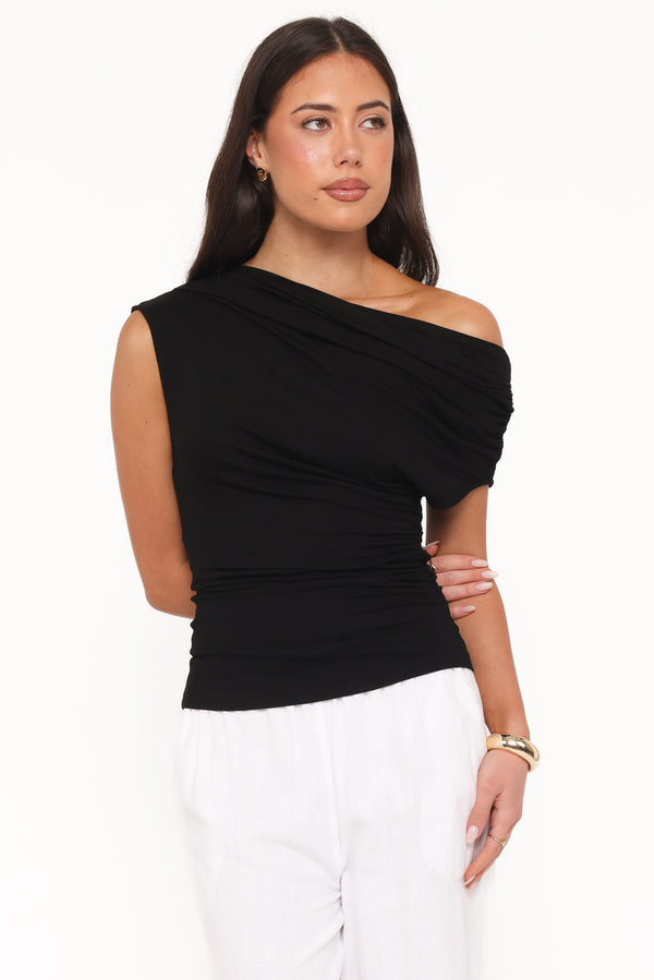 TOPS Jacki Asymmetric Top - Black