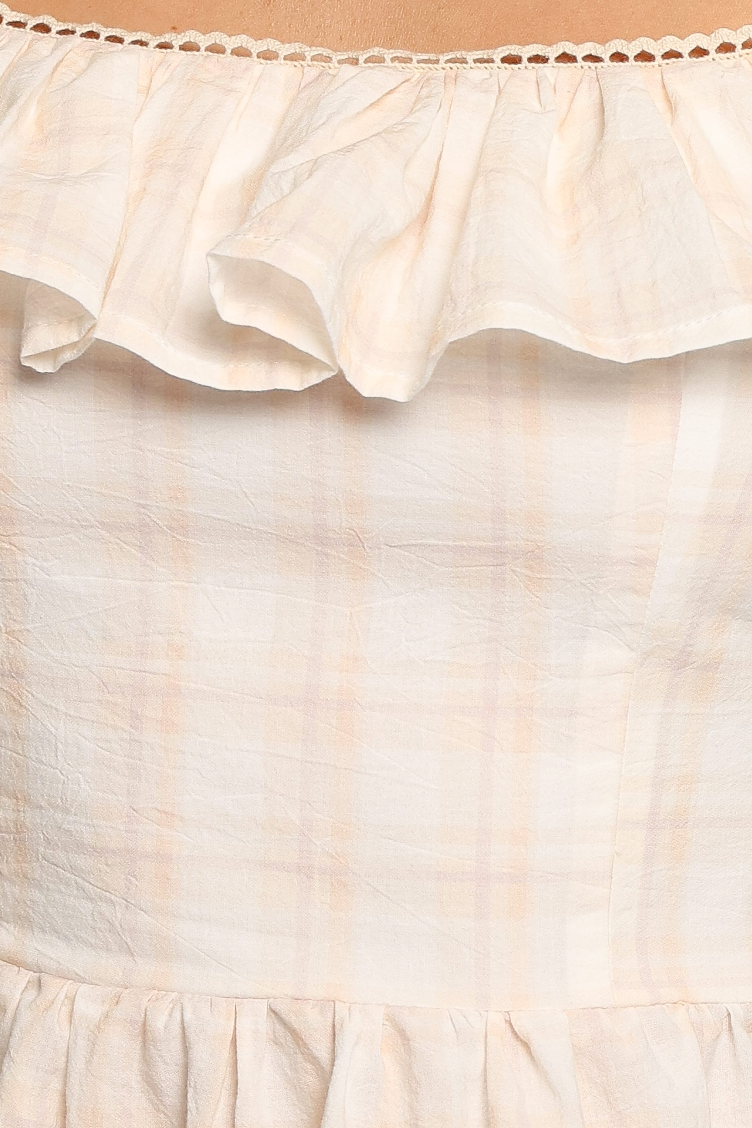 TOPS Jirah Top - Butter Yellow Plaid