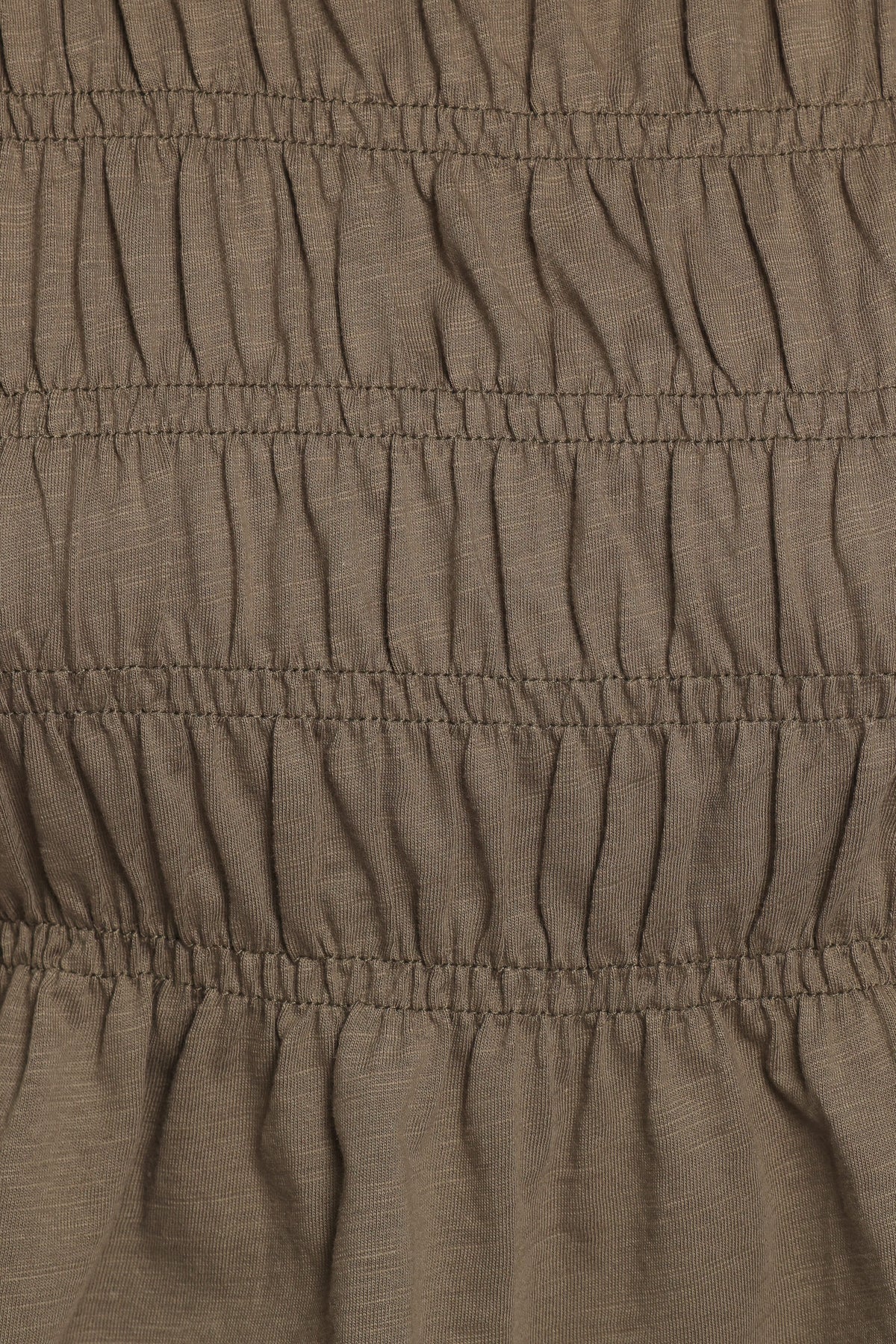 TOPS Maralyn Ruched Baby Tee - Khaki