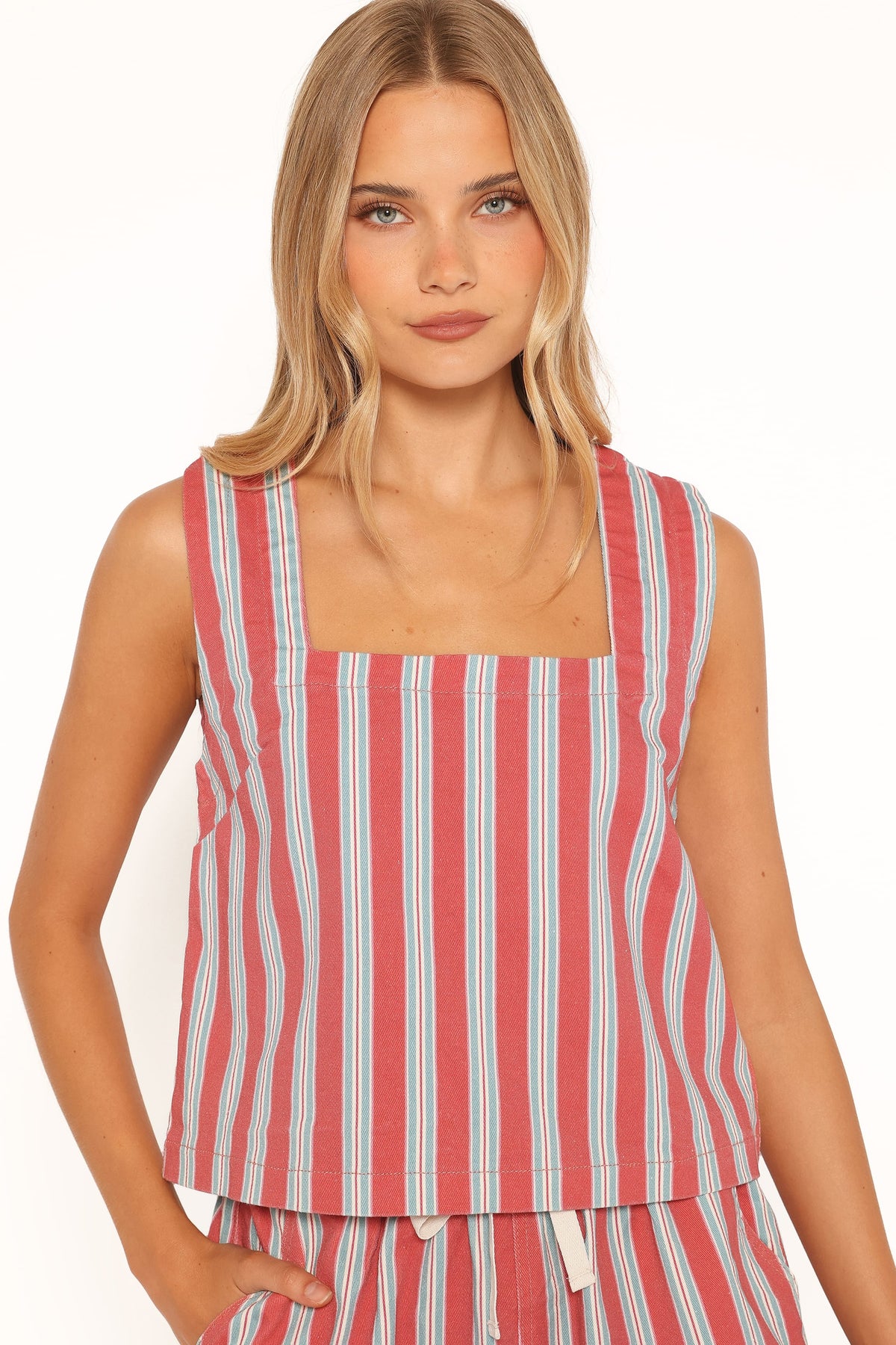 TOPS Marinda Top - Red Stripe