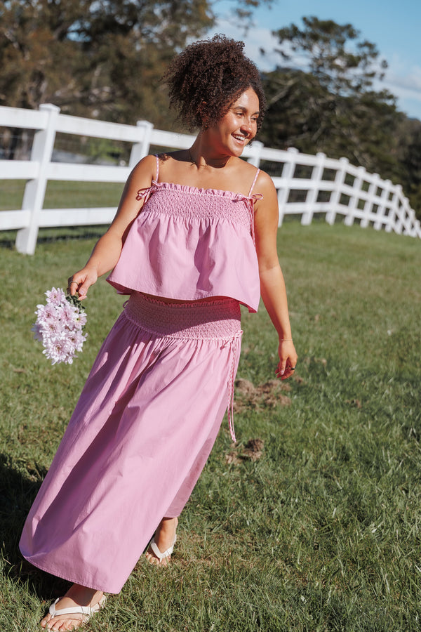 TOPS Mireille Baby Doll Top - Pink