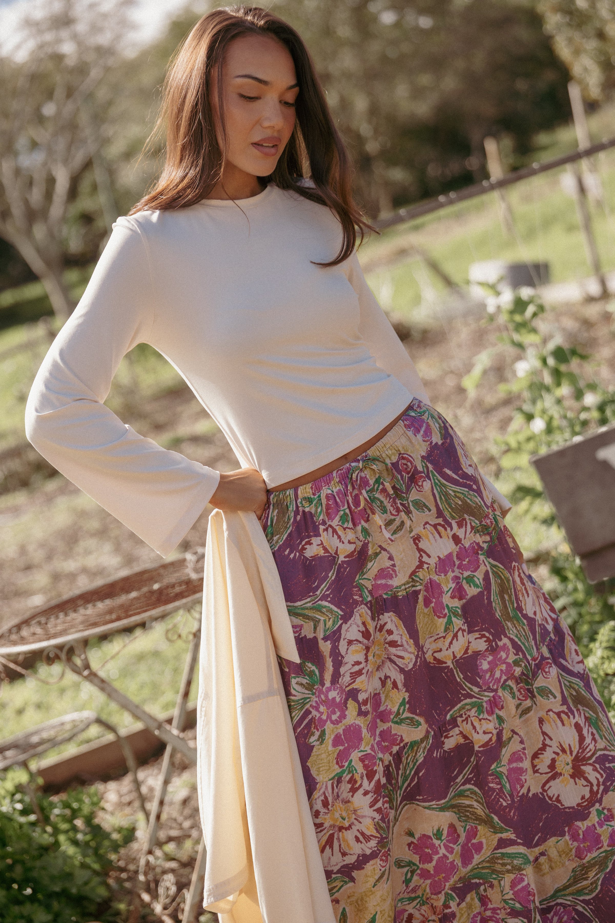 TOPS Nyx Long Sleeve Top - Ivory