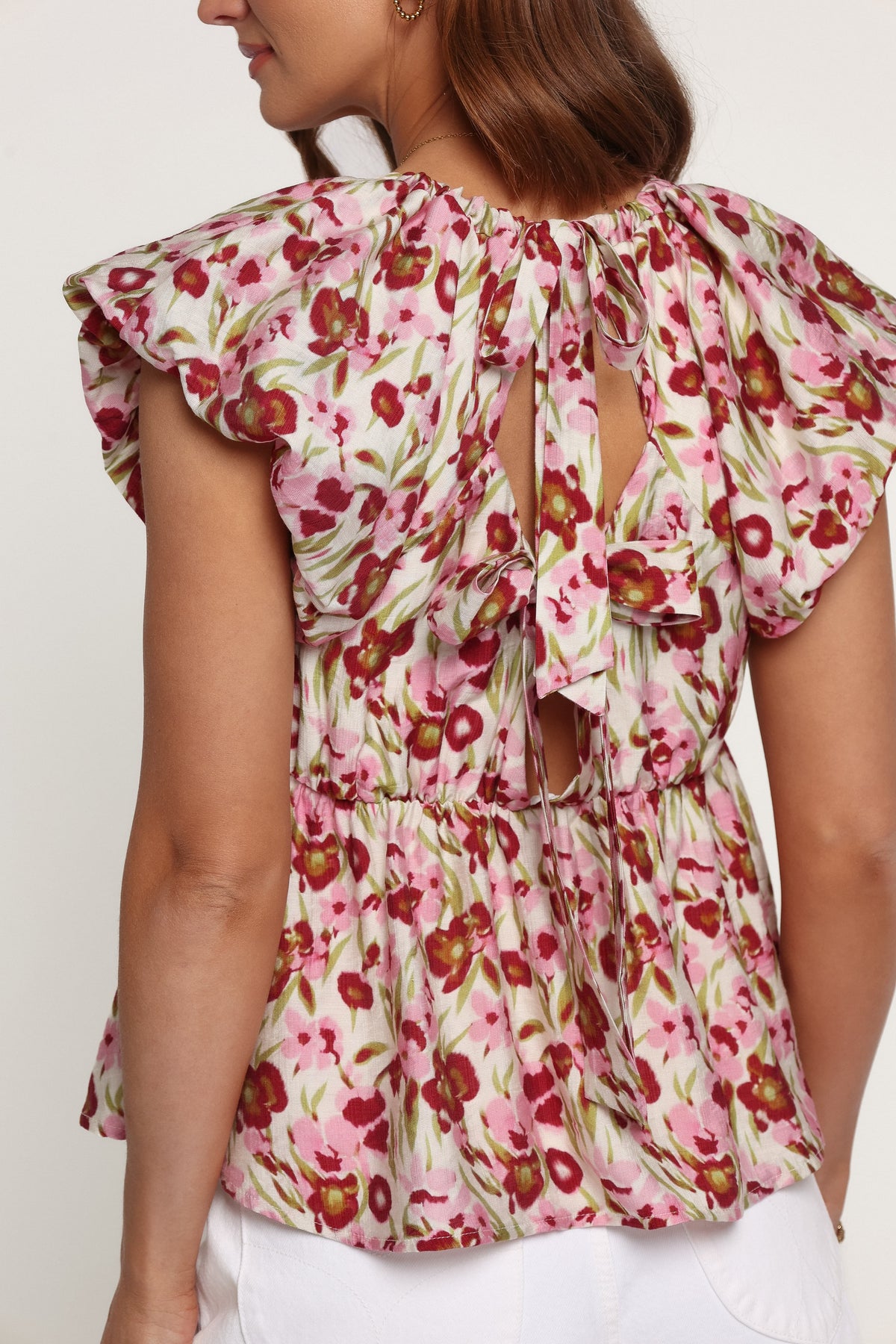 TOPS Rois Top - Pink Green Floral