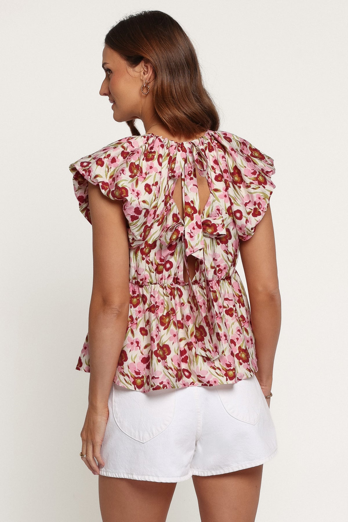 TOPS Rois Top - Pink Green Floral