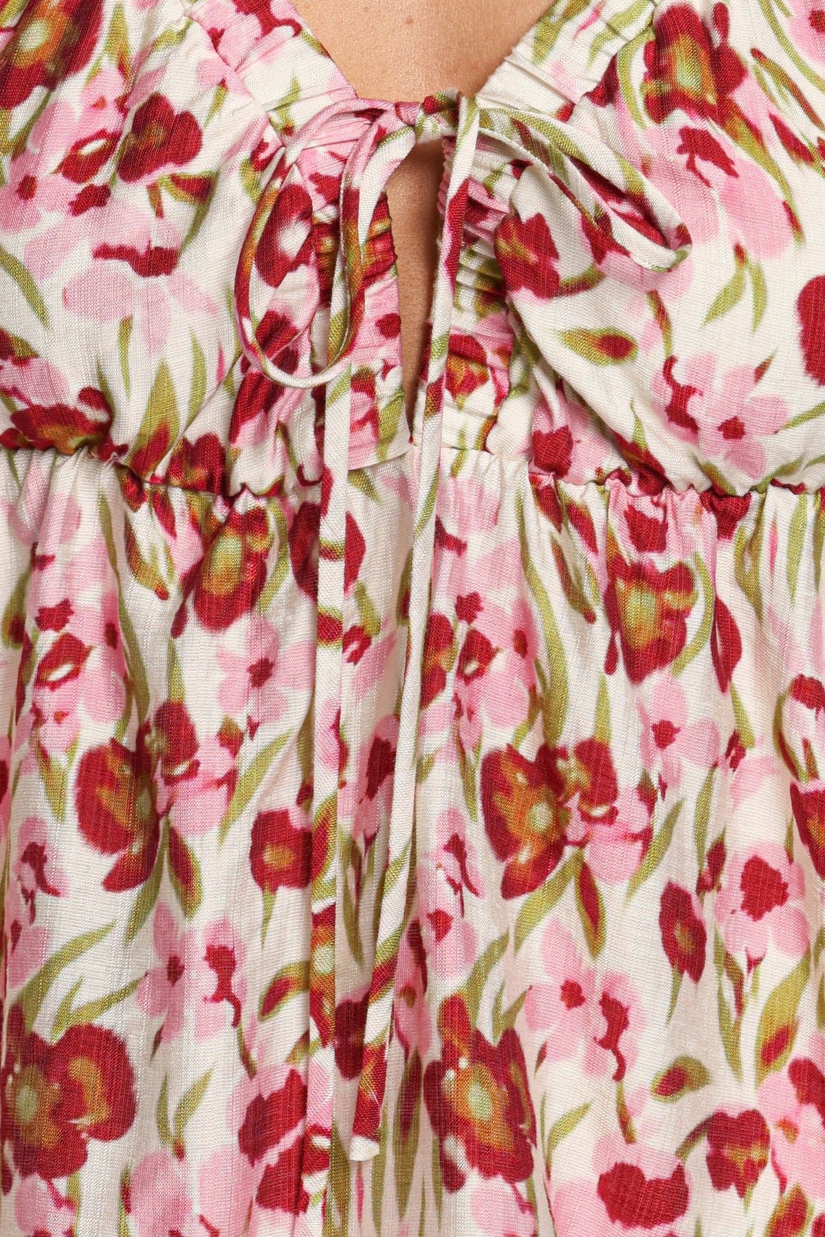 TOPS Rois Top - Pink Green Floral