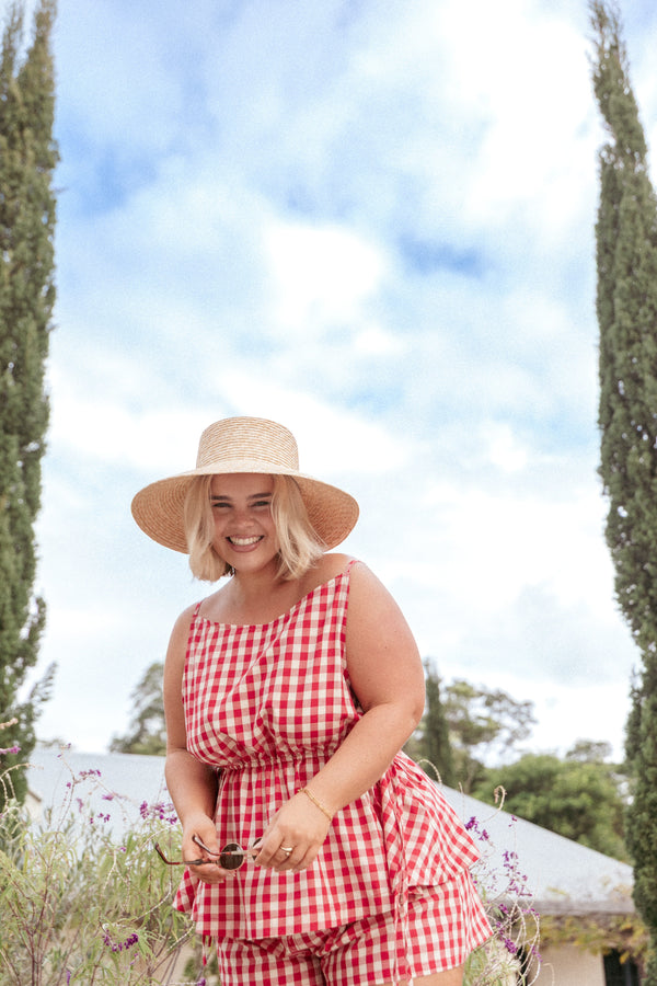 TOPS Rory Top - Red Gingham