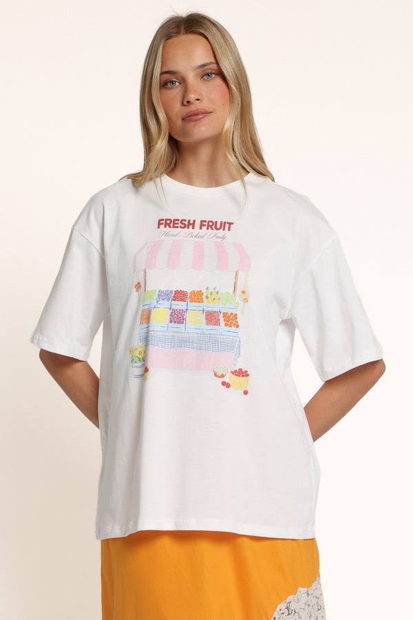 TOPS Rosa Graphic Tee - Fruit Stand