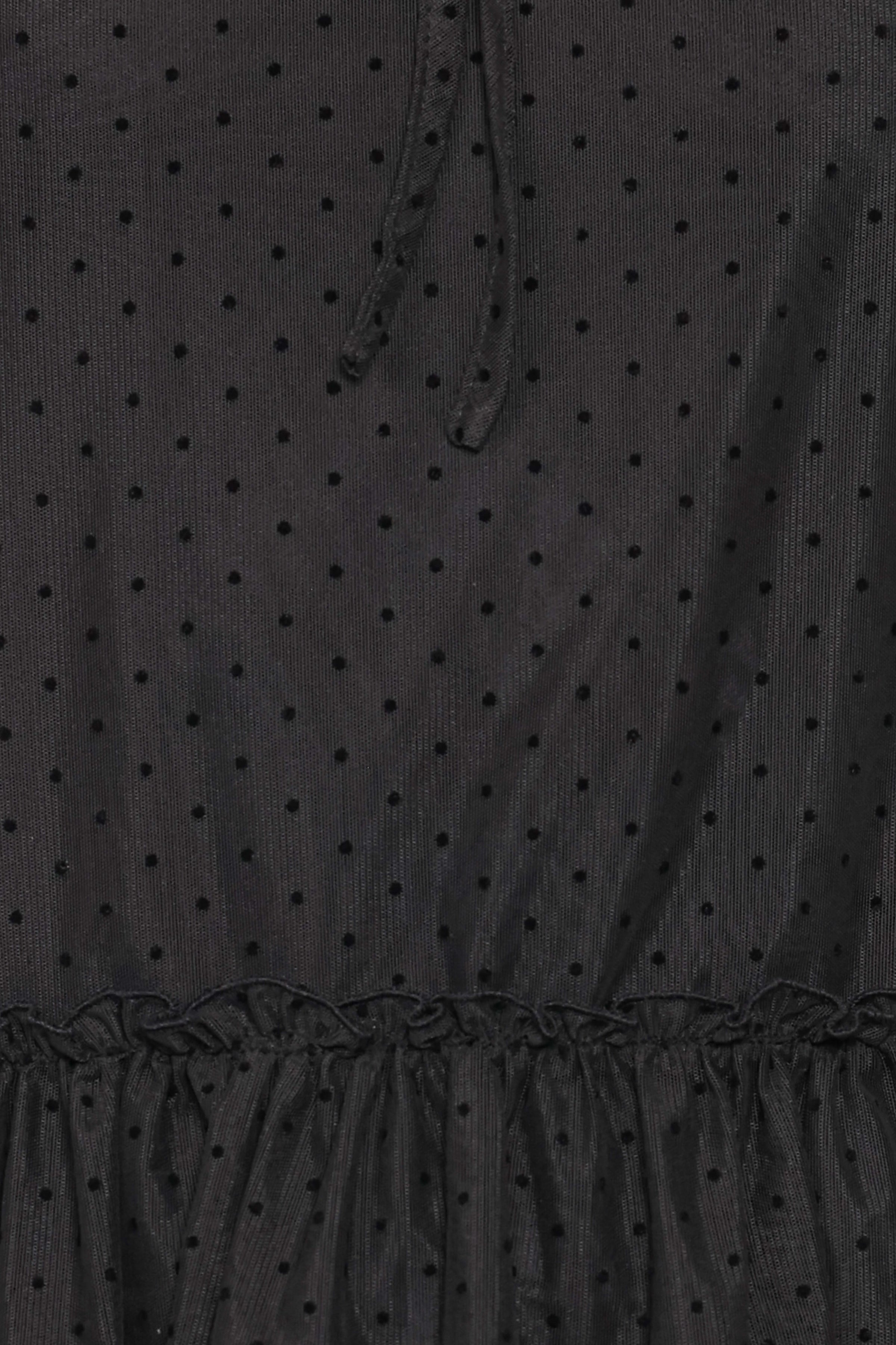 TOPS Ryan Tiered Sheer Top - Black