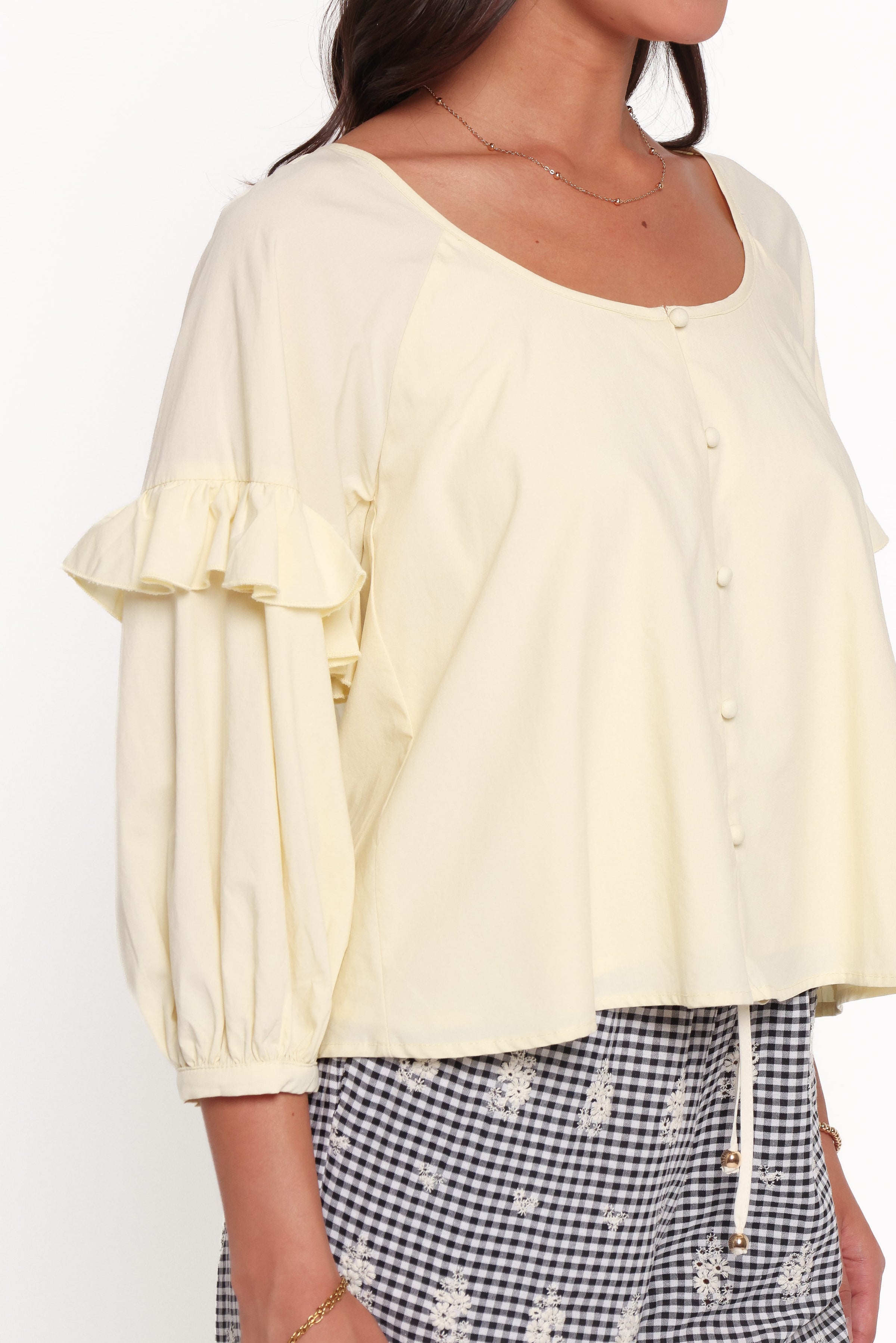 TOPS Sabine Top - Butter Yellow