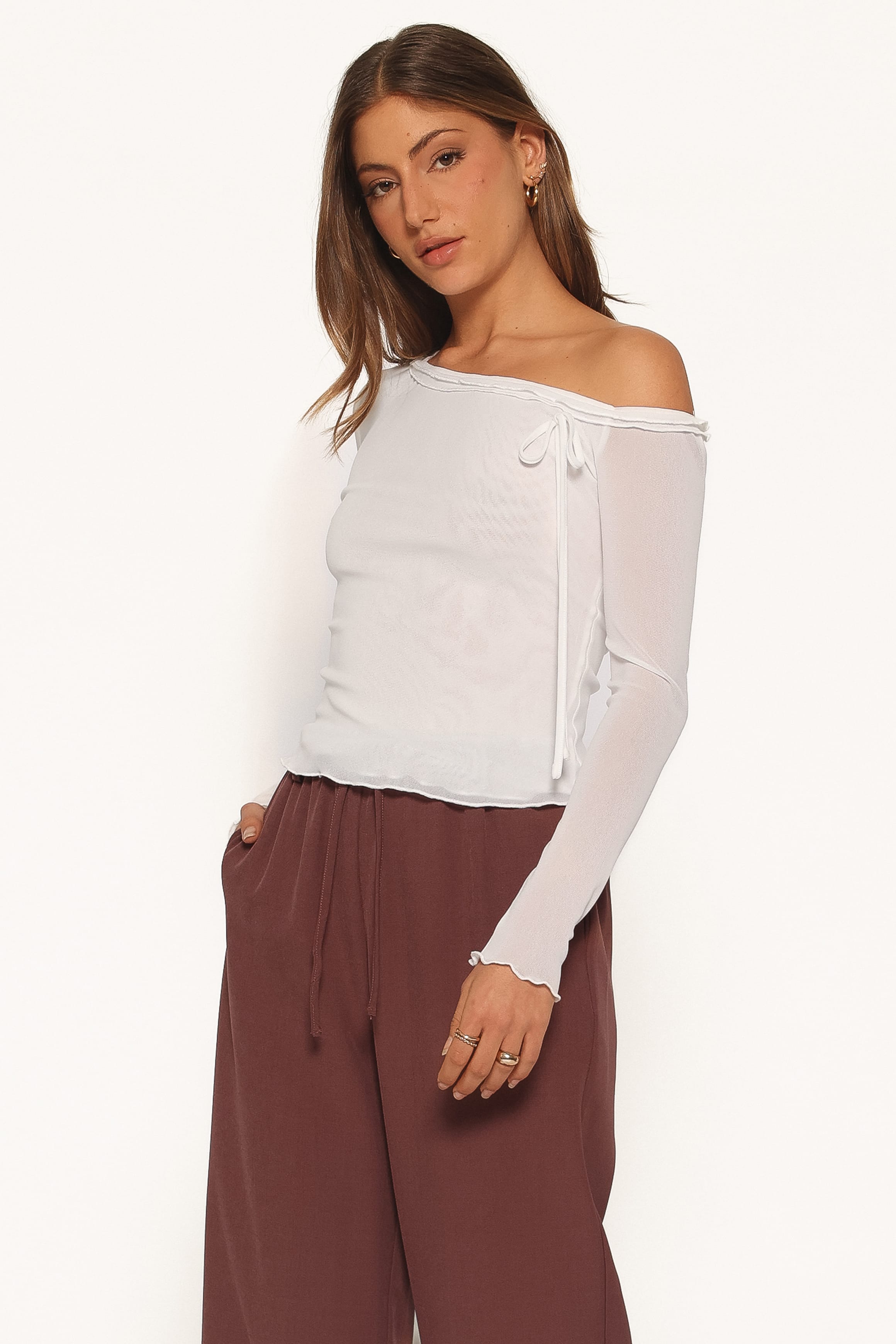 TOPS Seth Knit Top - White