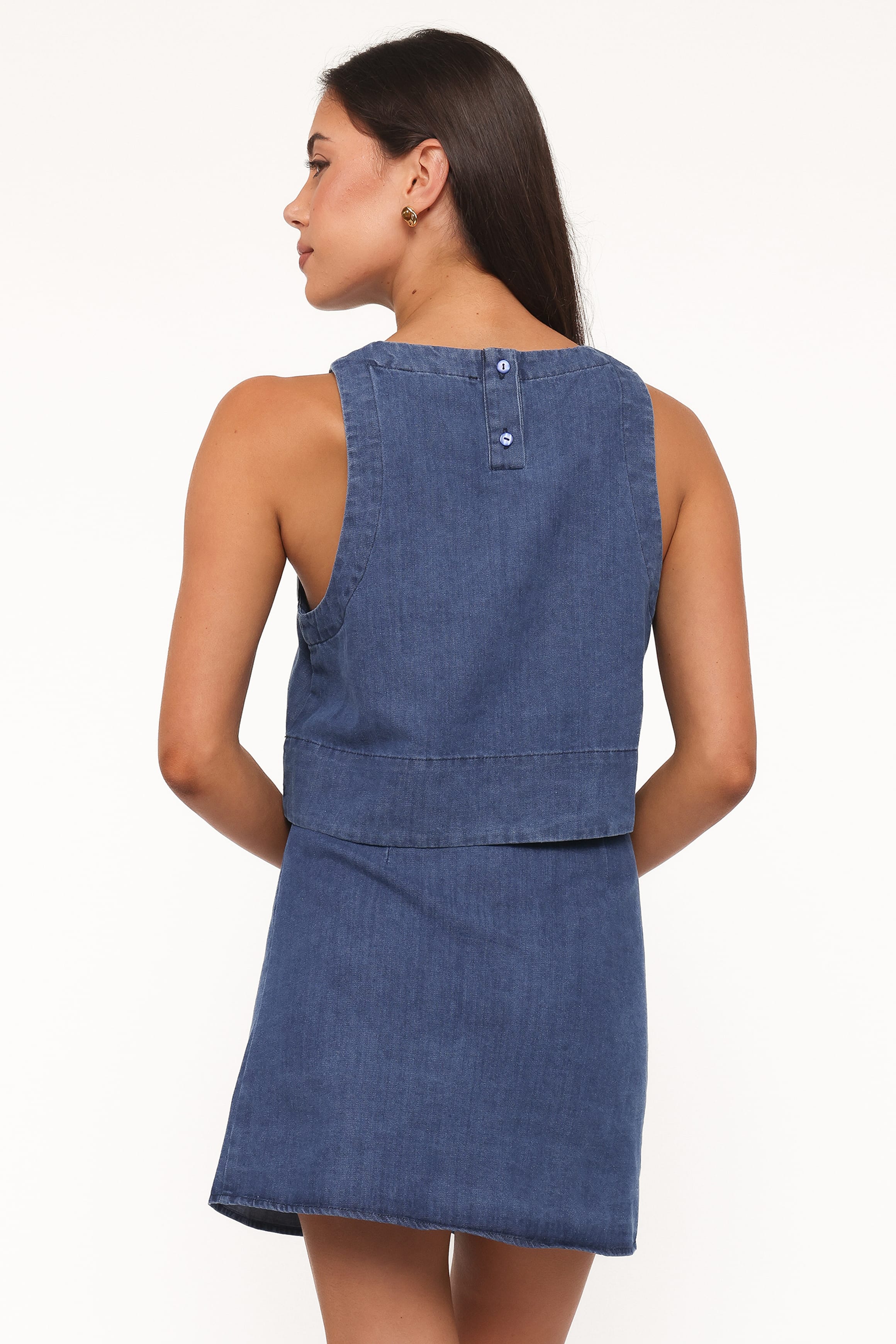 TOPS Siena Top - Medium Wash Denim