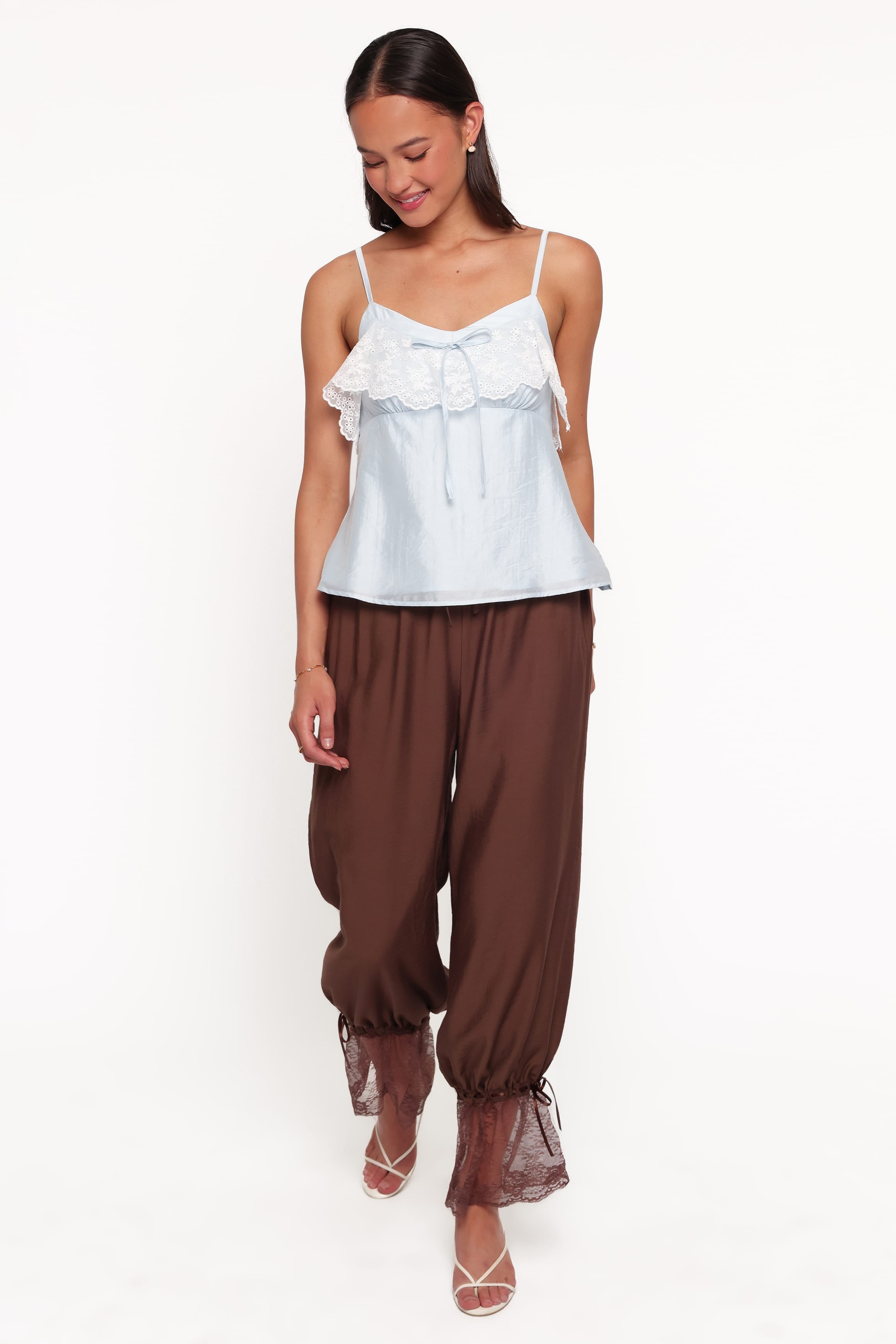 TOPS Suri Lace Cami - Icy Blue