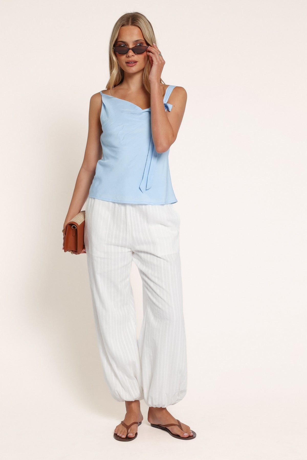 TOPS Tallulah Asymmetric Top - Blue