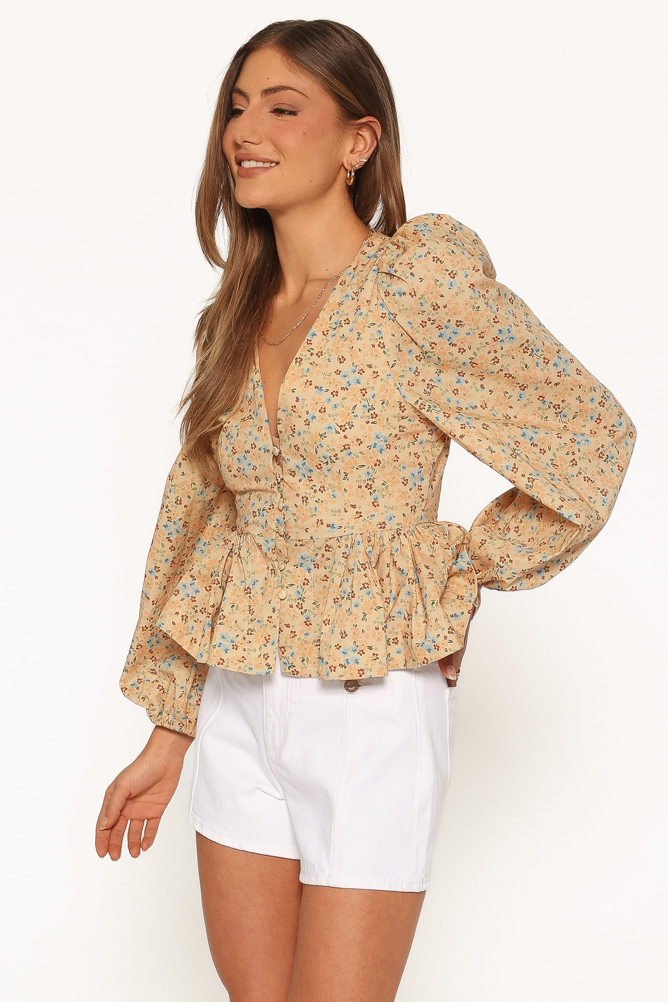 TOPS Veda Top - Yellow Ditsy